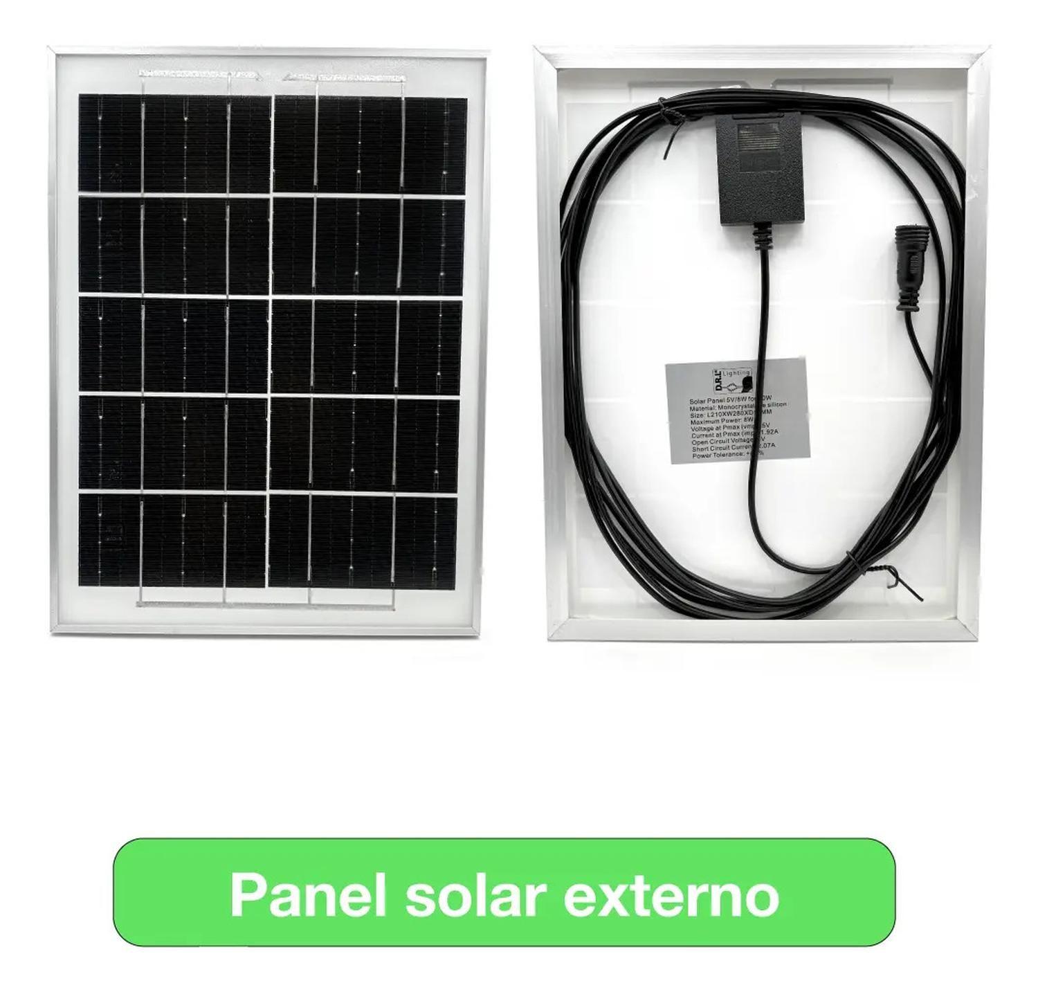 Foco Proyector Solar Led Exterior Itd 60w Fría Ip65 Sensor Gris Blanco Frío-4