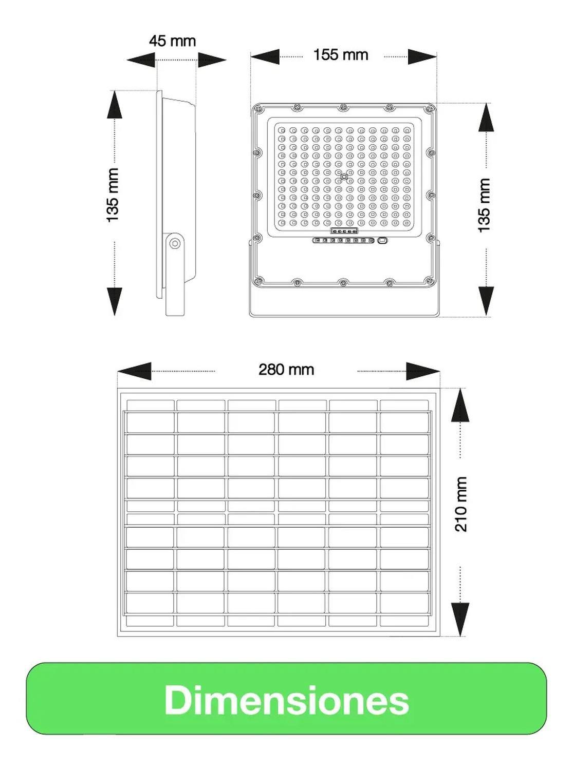 Foco Proyector Solar Led Exterior Itd 60w Fría Ip65 Sensor Gris Blanco Frío-7