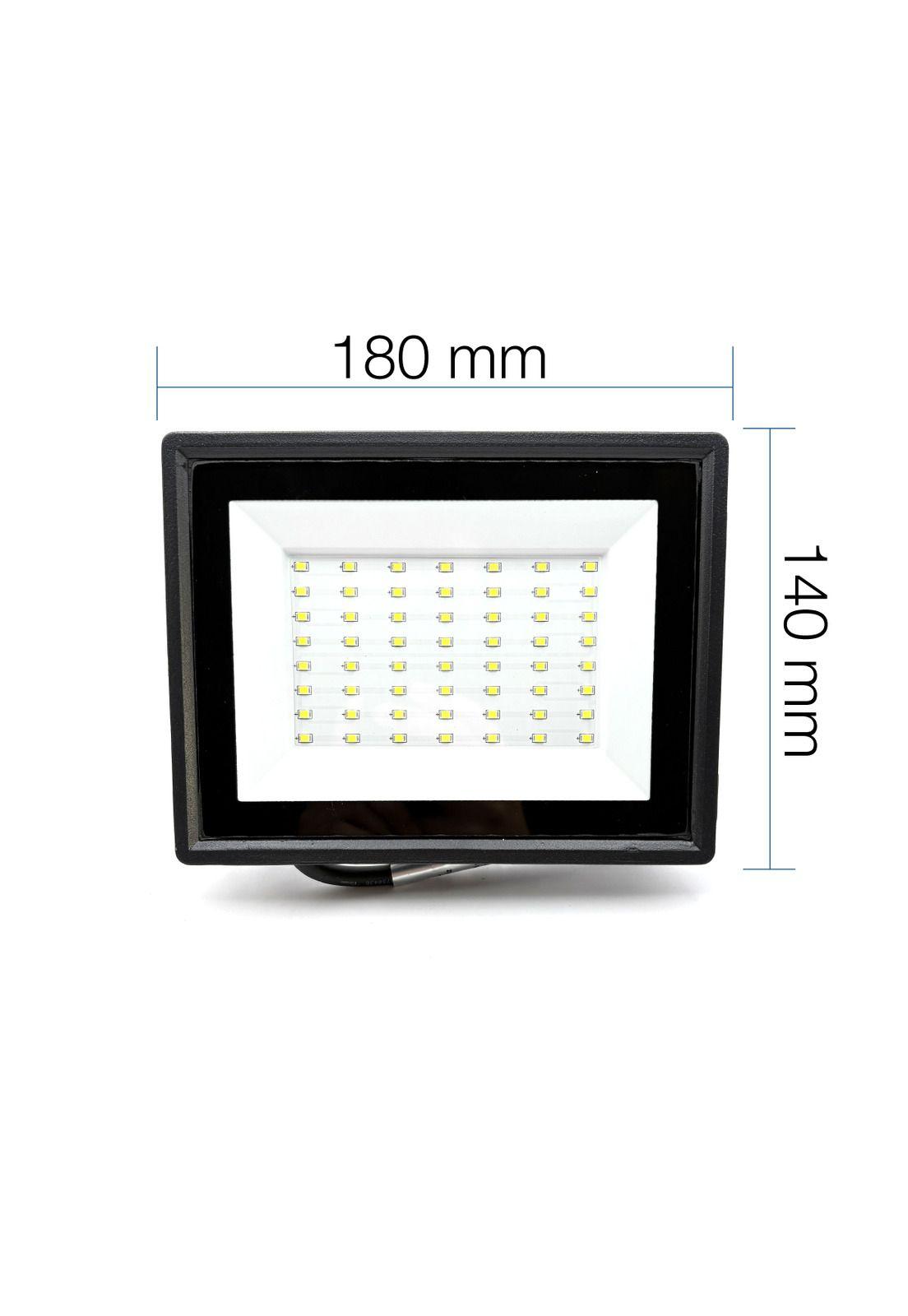 Foco Proyector Led Reflector 50w Ip65 Ik08 Luz Blanca Sec Negro Blanco Frío-5