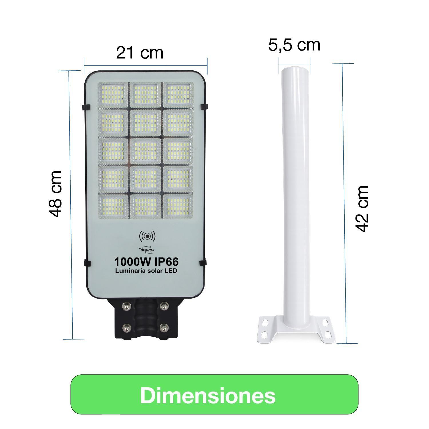 Luminaria Solar LED 1000w IP66 45000lm luz fria con control-7