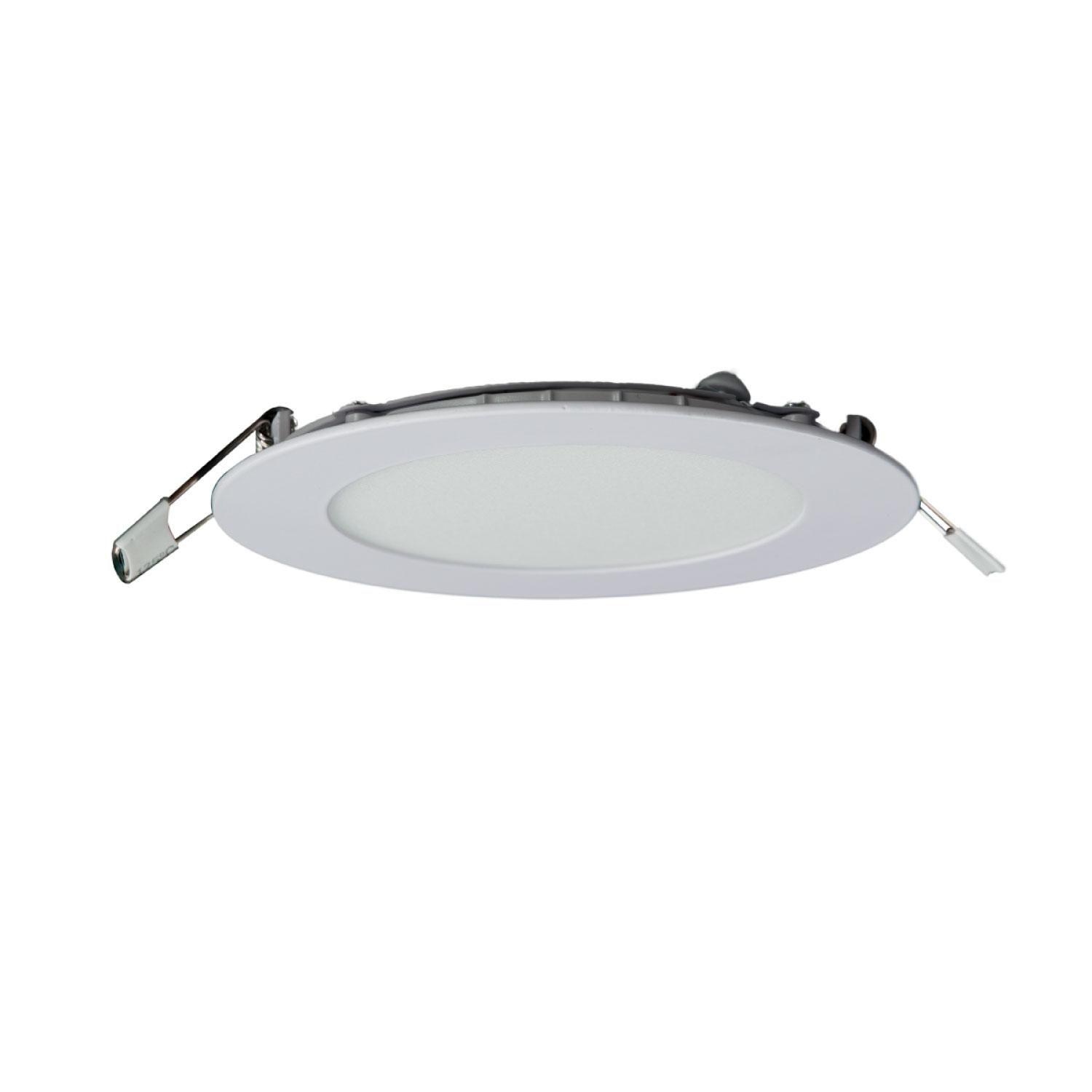 Panel Led Foco Plafón Empotrado Redondo 6w 12cm Luz Fría Blanco-0