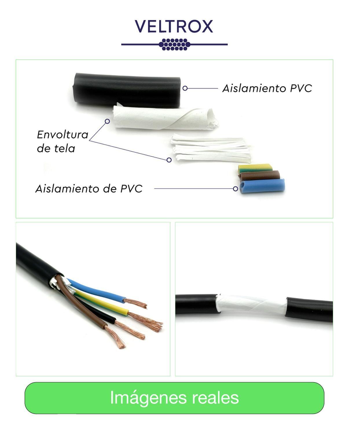 Cordón Eléctrico Veltrox Flexible 4x2,50mm2 10m Negro Sec Negro-3