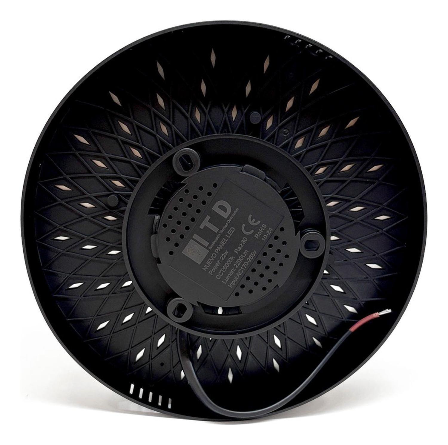 Foco Plafon Panel Led Redondo Sobrepuesto Itd Deco 22w 6000k-3