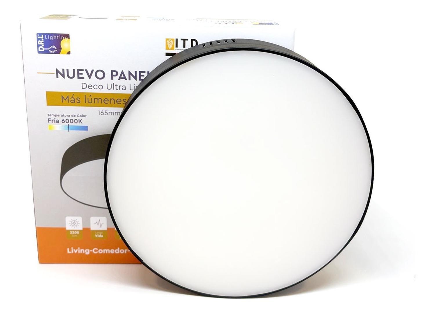 Foco Plafon Panel Led Redondo Sobrepuesto Itd Deco 22w 6000k-4