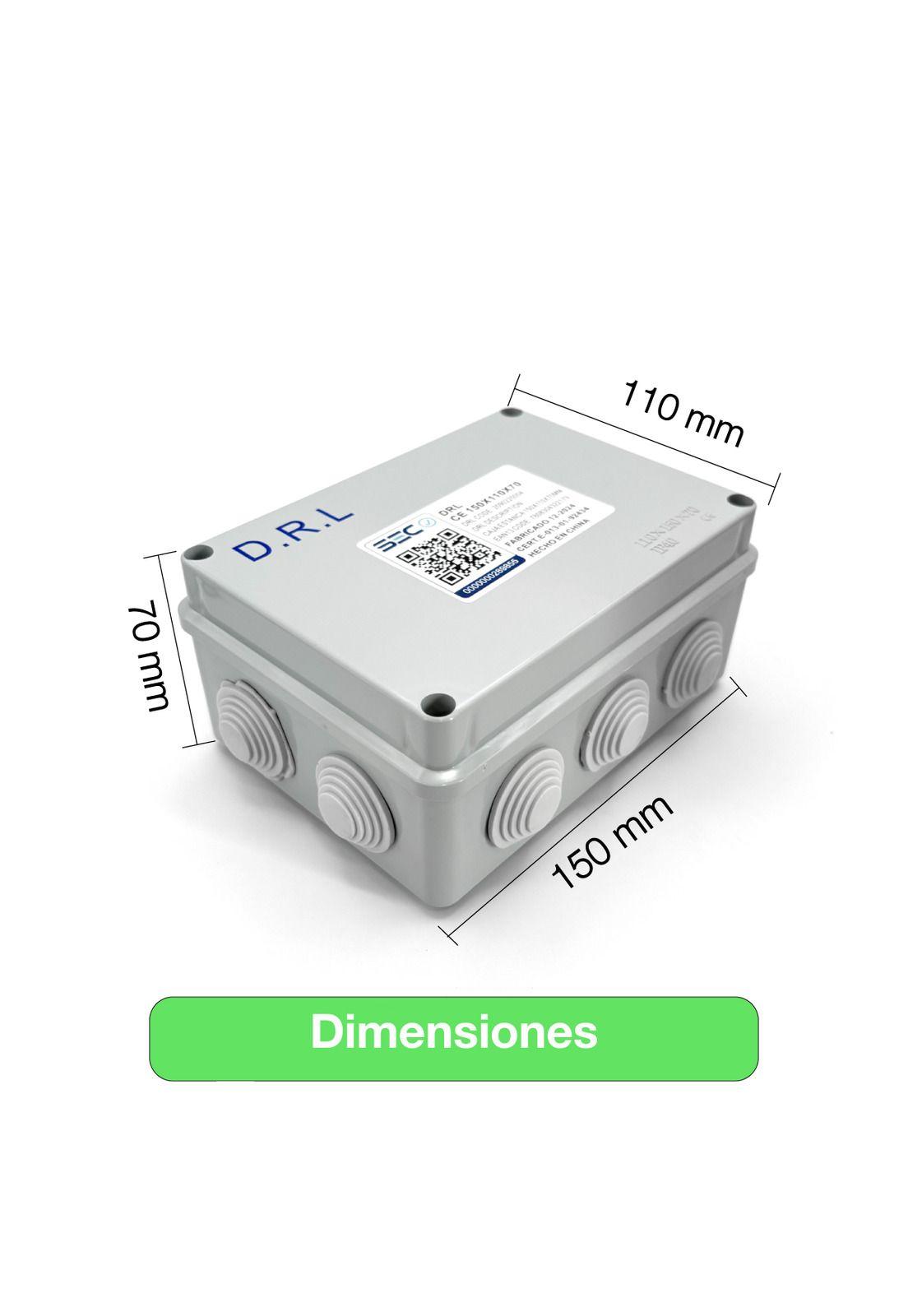 Caja Estanca Derivación Drl Ip40 Pvc 150x110x70mm Conos Sec Gris-6