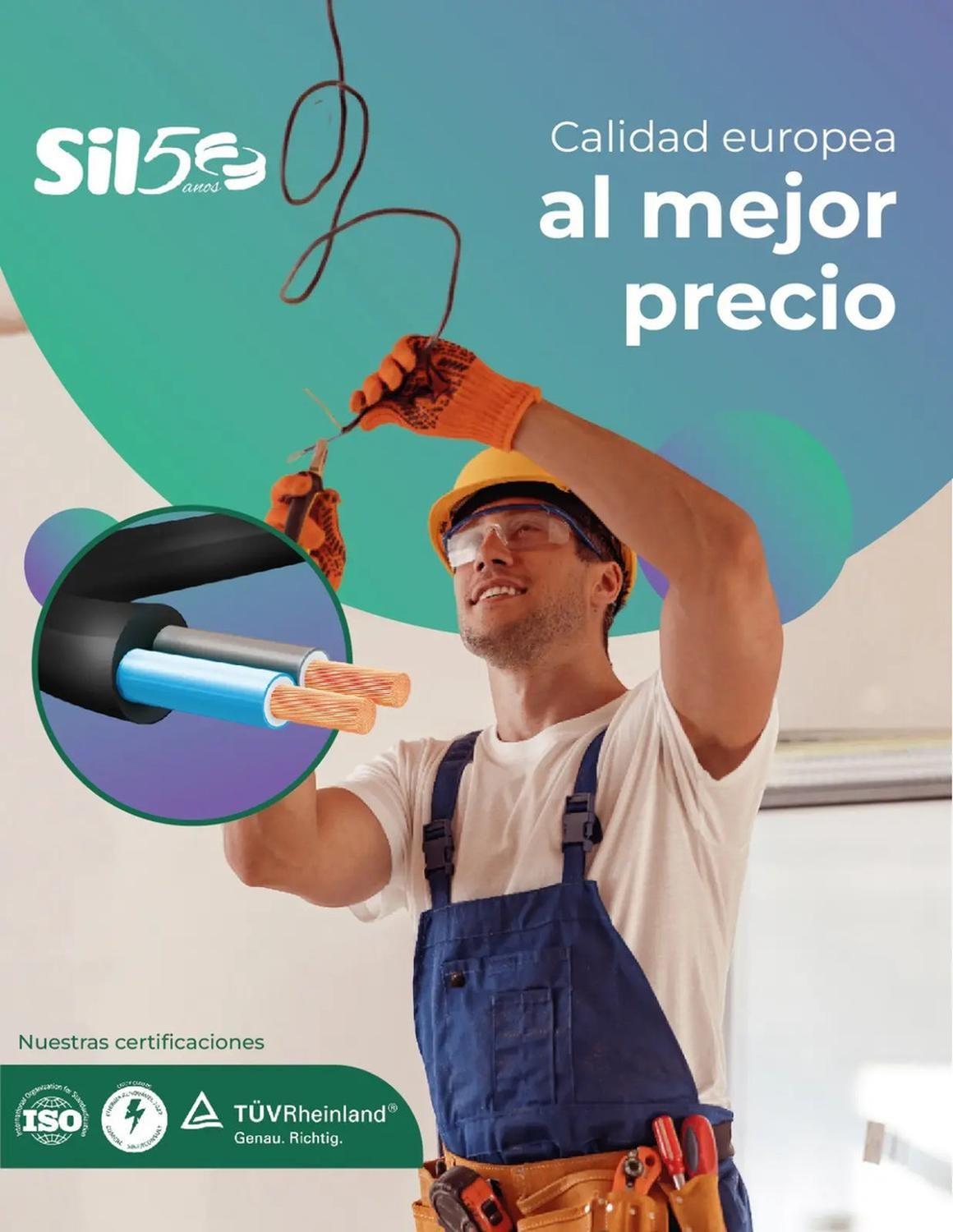 Cable Cordón Eléctrico Sil Flexible 2x1,50mm2 20m Negro Sec Negro-5