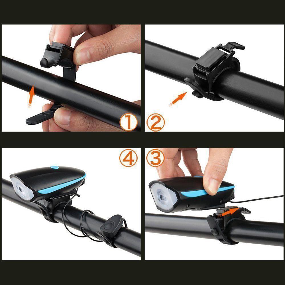 Luz Bicicleta Delantera Con Bocina -13
