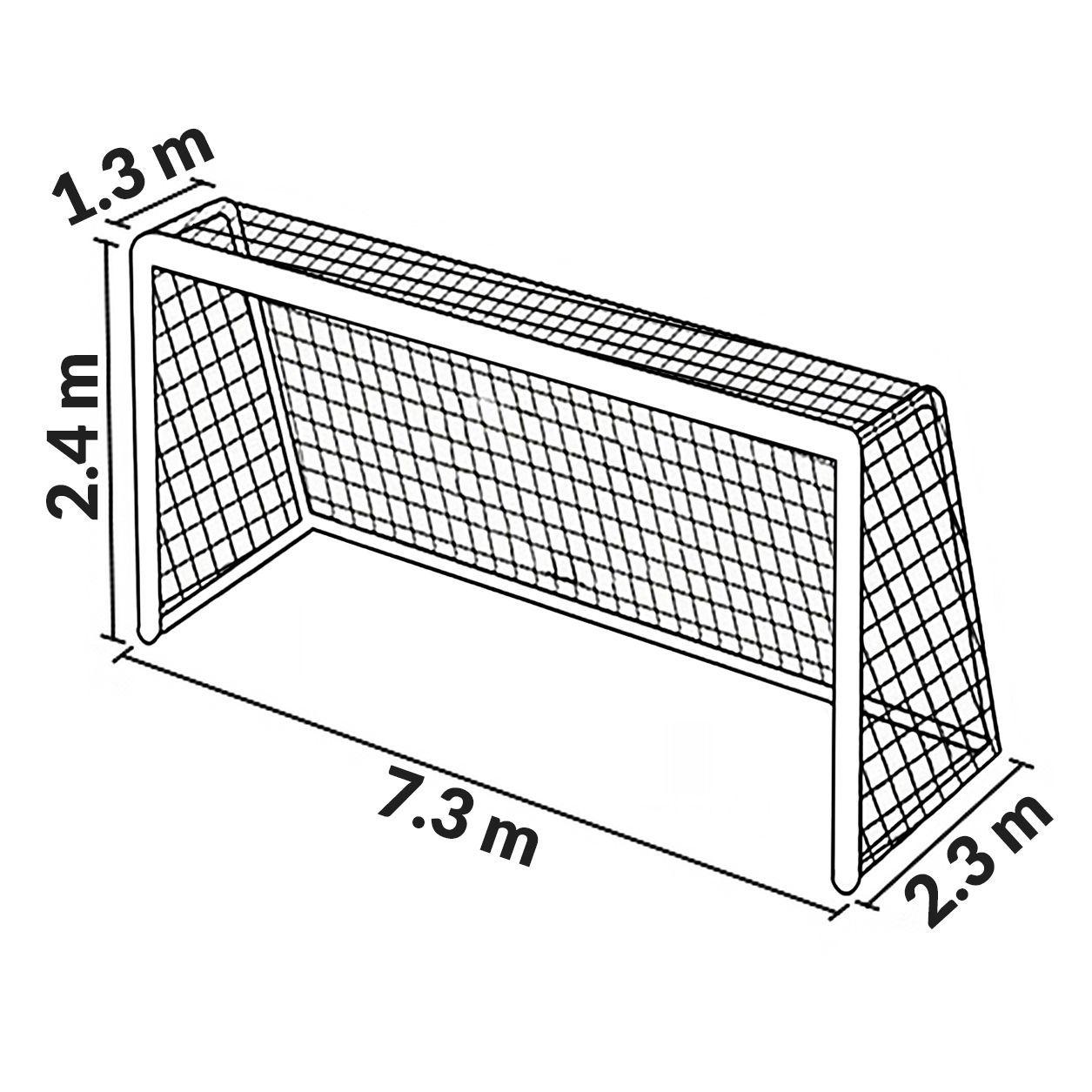 Par de Red Malla para Arco de Futbol 11 Personas -2
