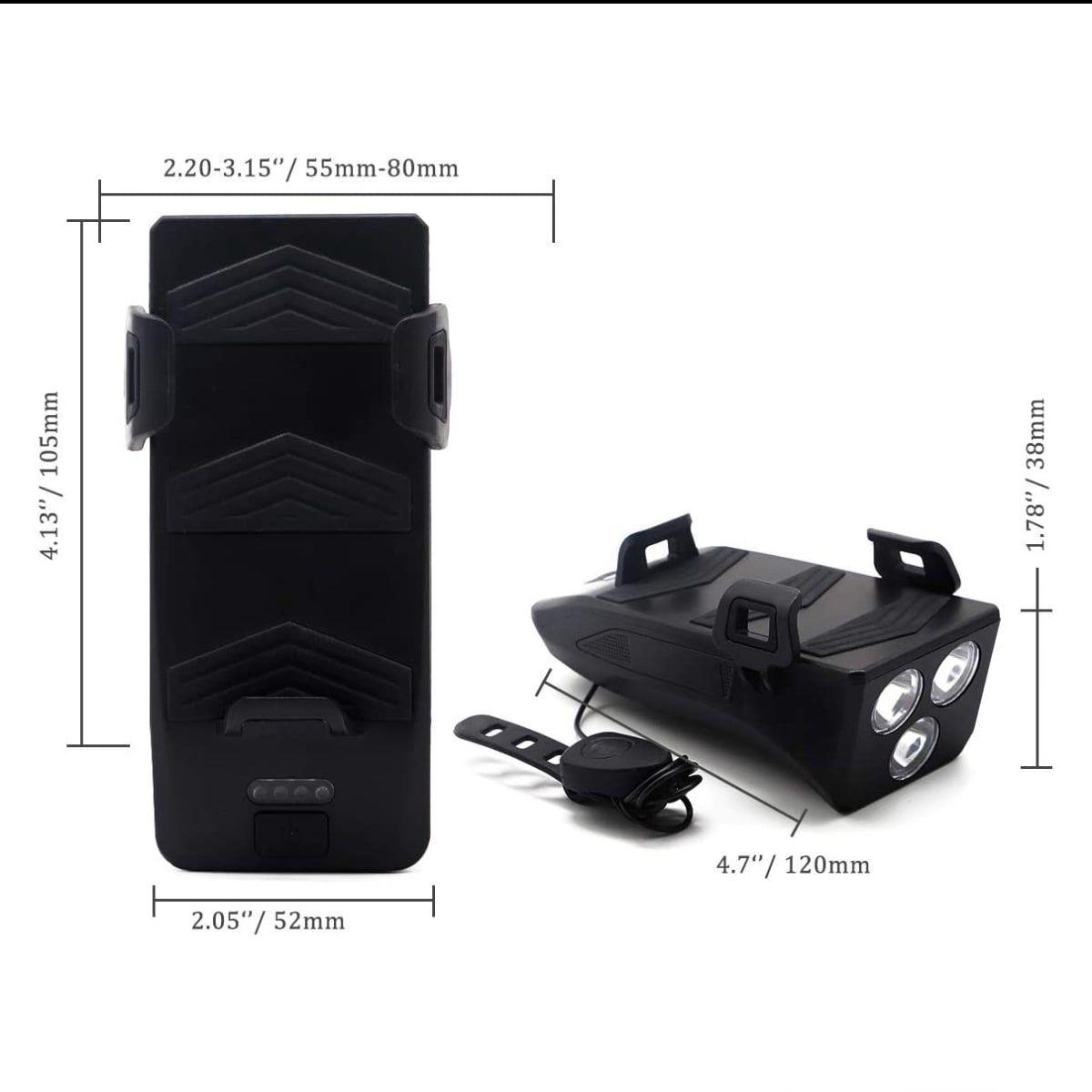 Luz Bicicleta Frontal 4 En 1 -3