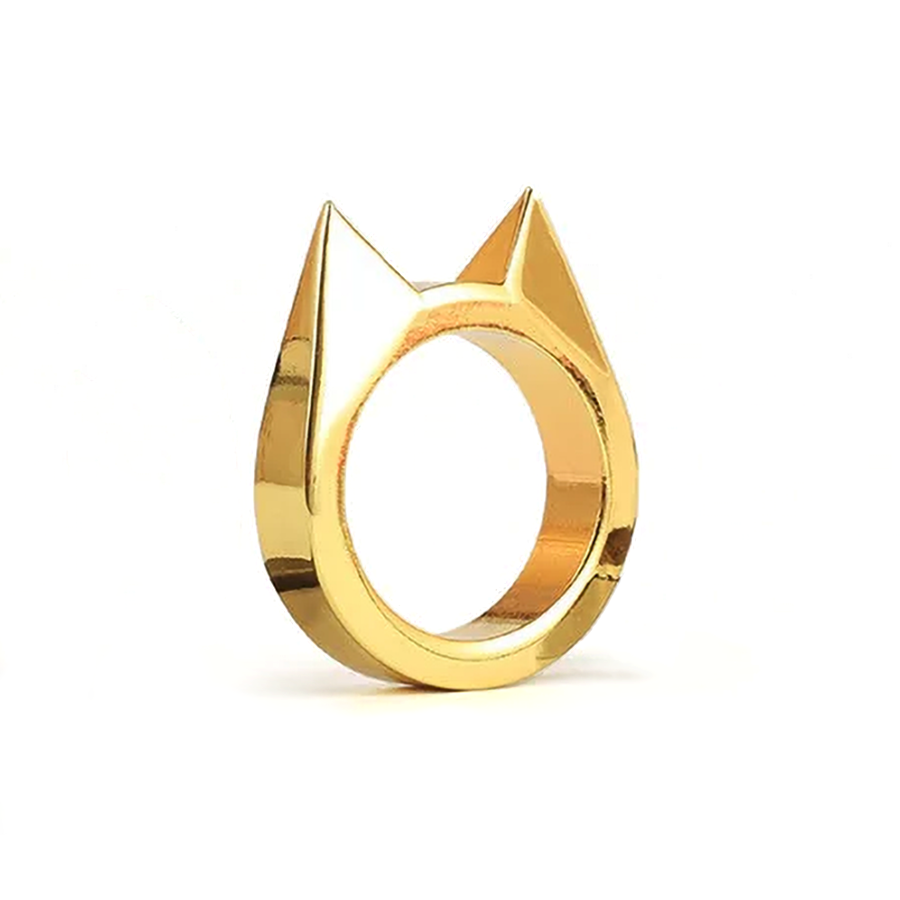 Anillo de Defensa Personal Tipo Manopla, Diseño de Orejas Gato-0