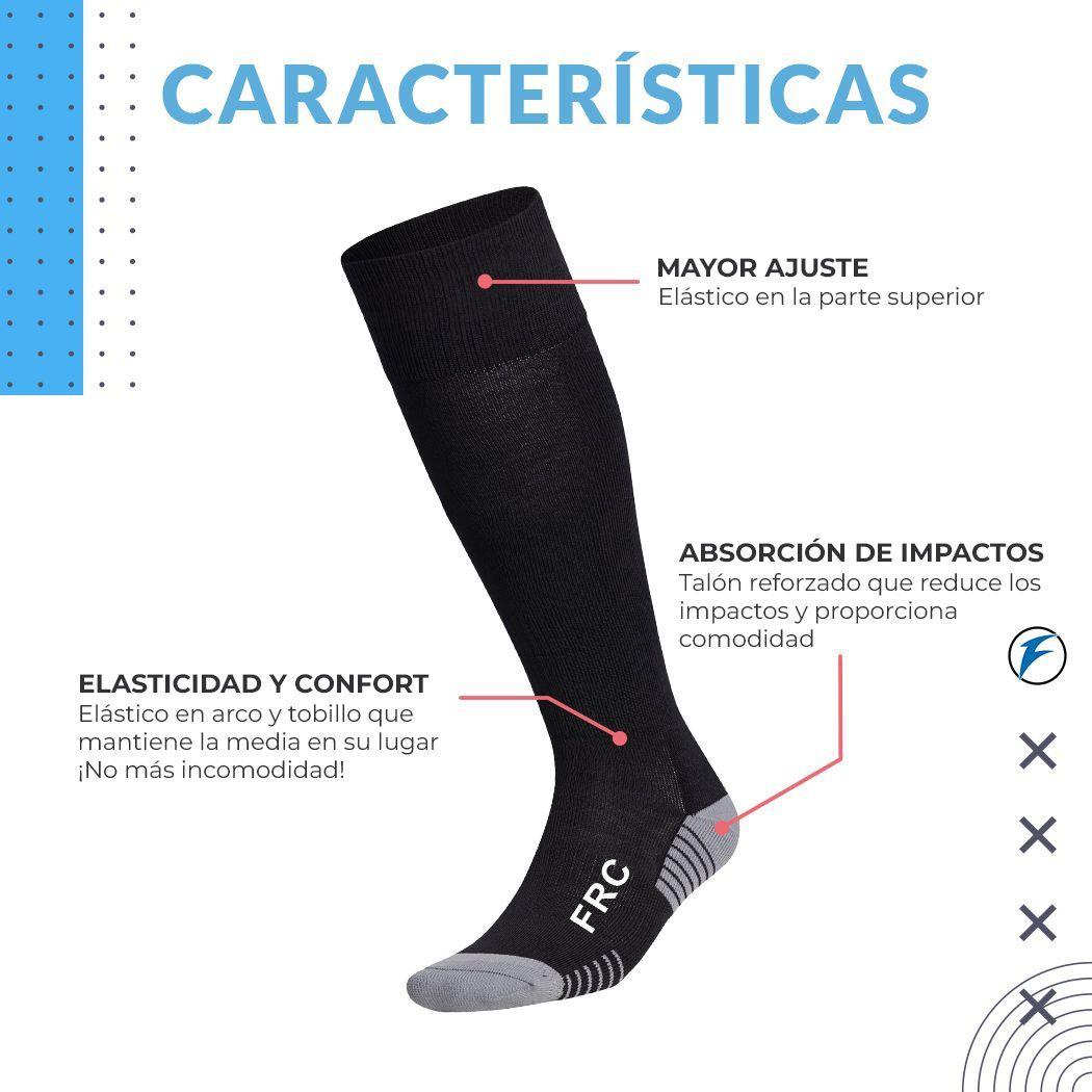 Medias De Futbol Deportivas Azul Marino Con Líneas Frc Adulto-2