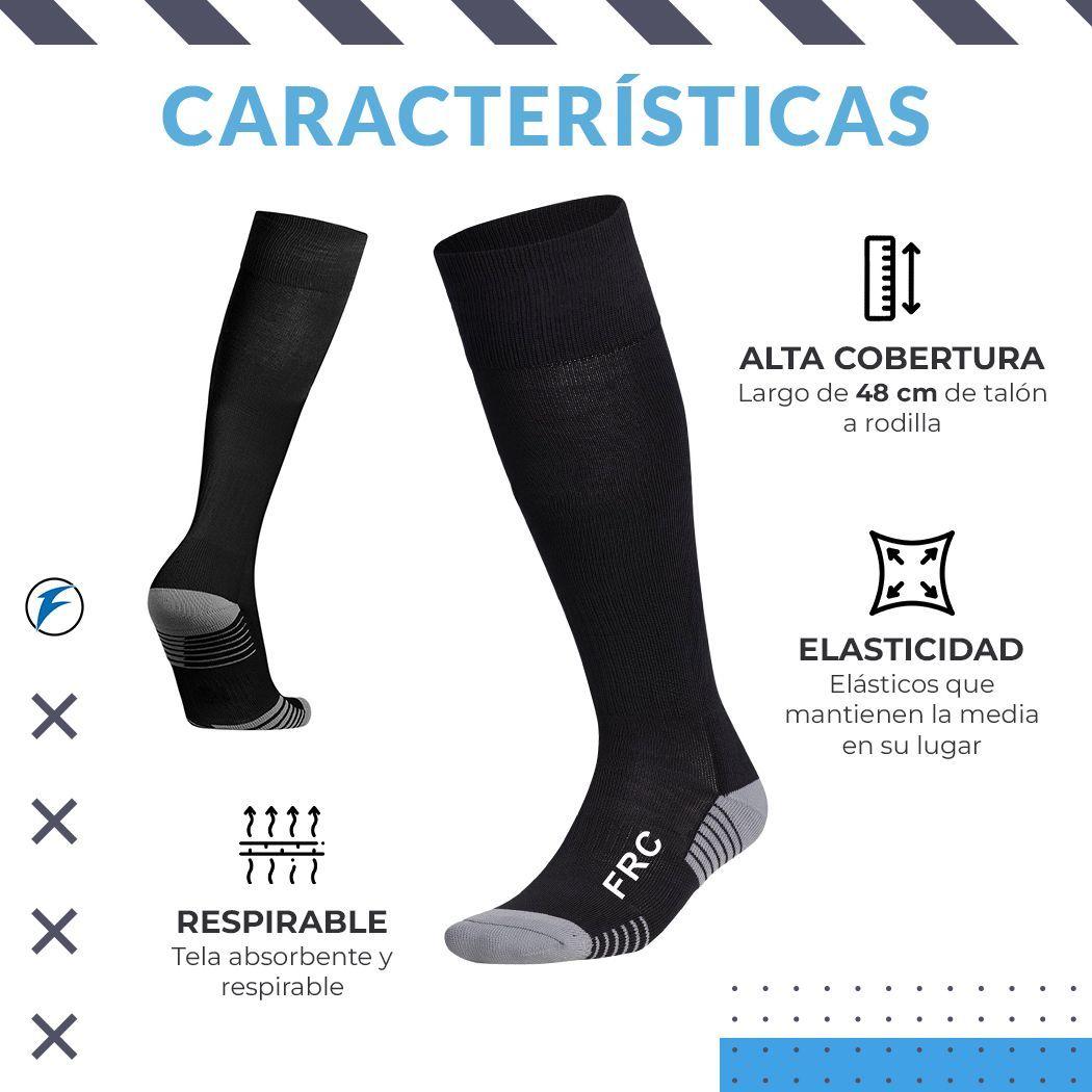 Medias De Futbol Deportivas Azul Marino Con Líneas Frc Adulto-3