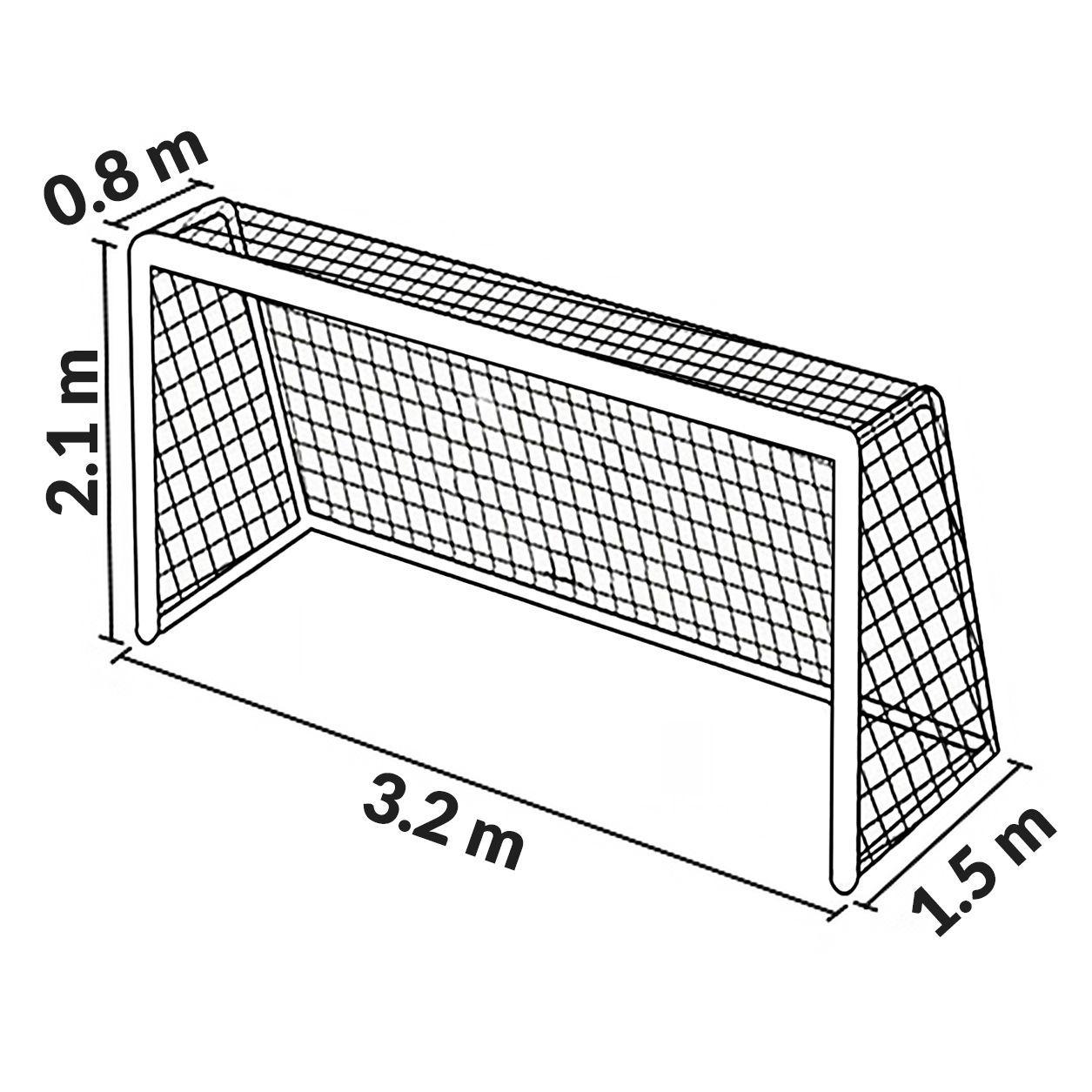 Par de Red Malla para Arco de Futbol 5 Personas -2