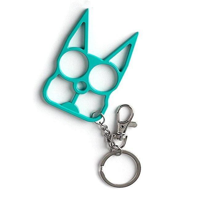 Manopla de Defensa Personal Diseño Gato Tipo Llavero-0