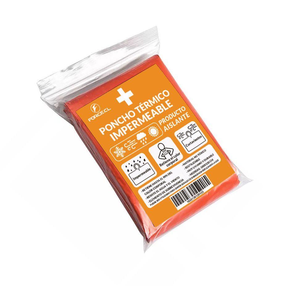 Poncho Cubre Lluvia de Emergencia Aislante PVC -3