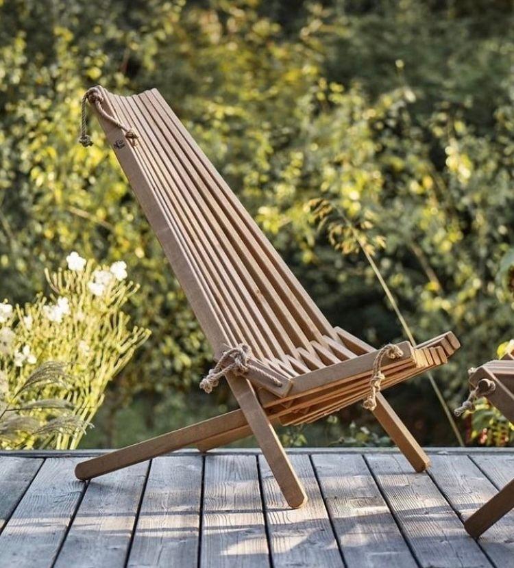 Silla Finlandesa Fresno Castaño Aceitado / Silla, Reposera Terraza-6