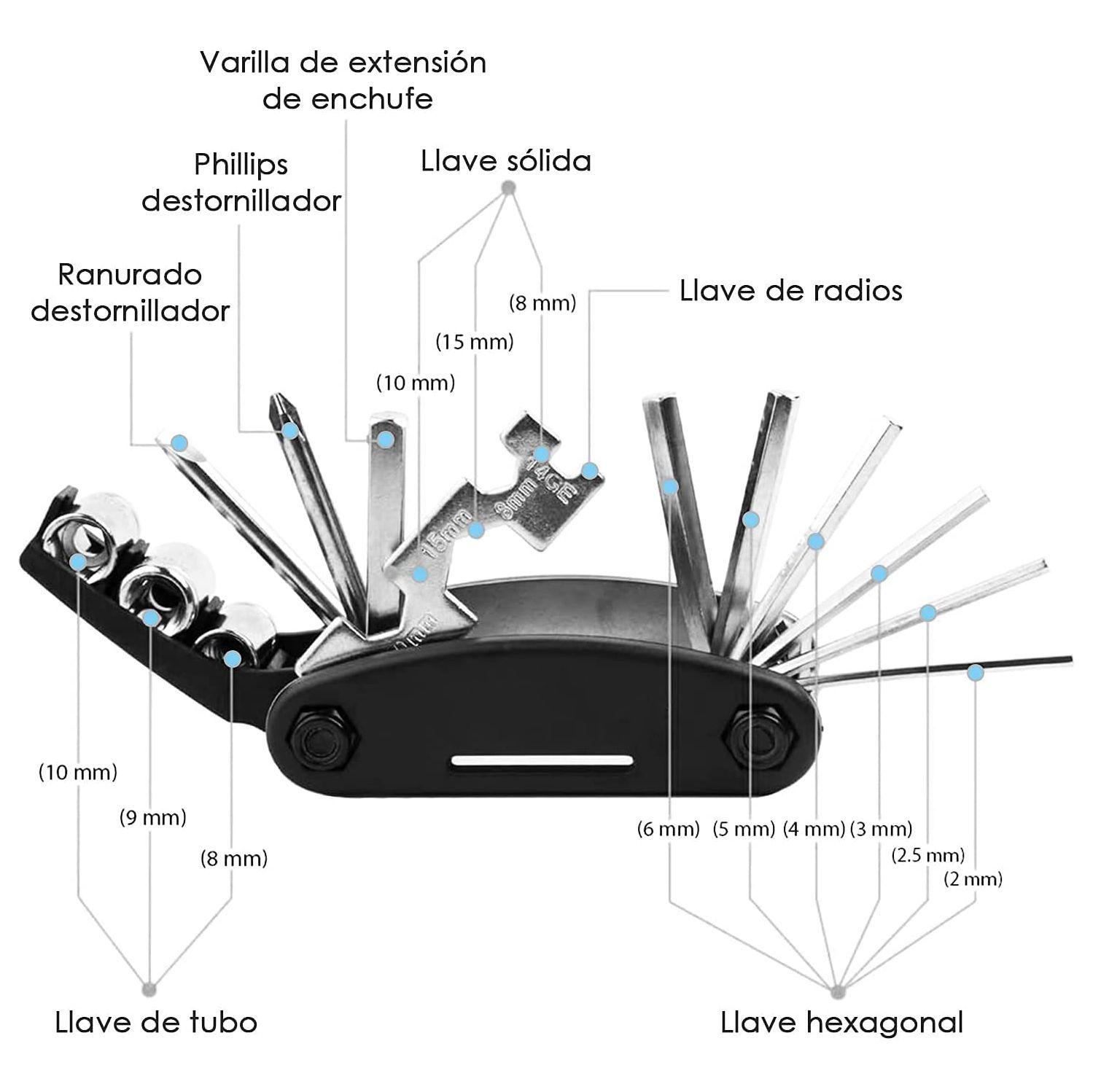 Mini Kit de Herramientas para Bicicleta + Bolsa-3