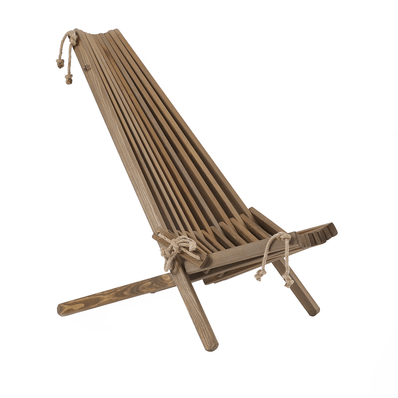 Silla Finlandesa madera Pino Silvestre Europeo Castaño Aceitado / Silla, Reposera Terraza-0