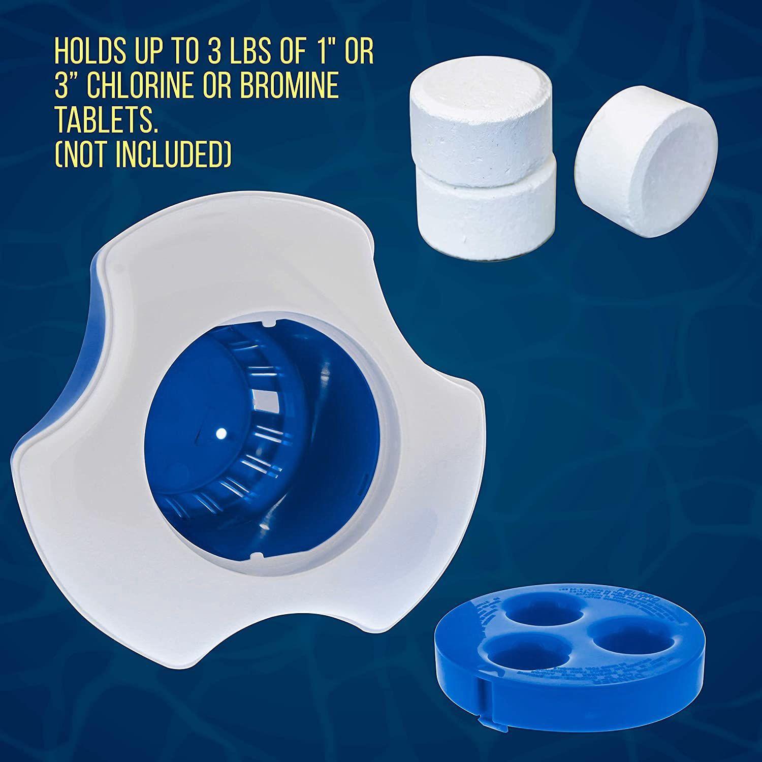 Flotador Porta Cloro para Piscina con Termómetro-2