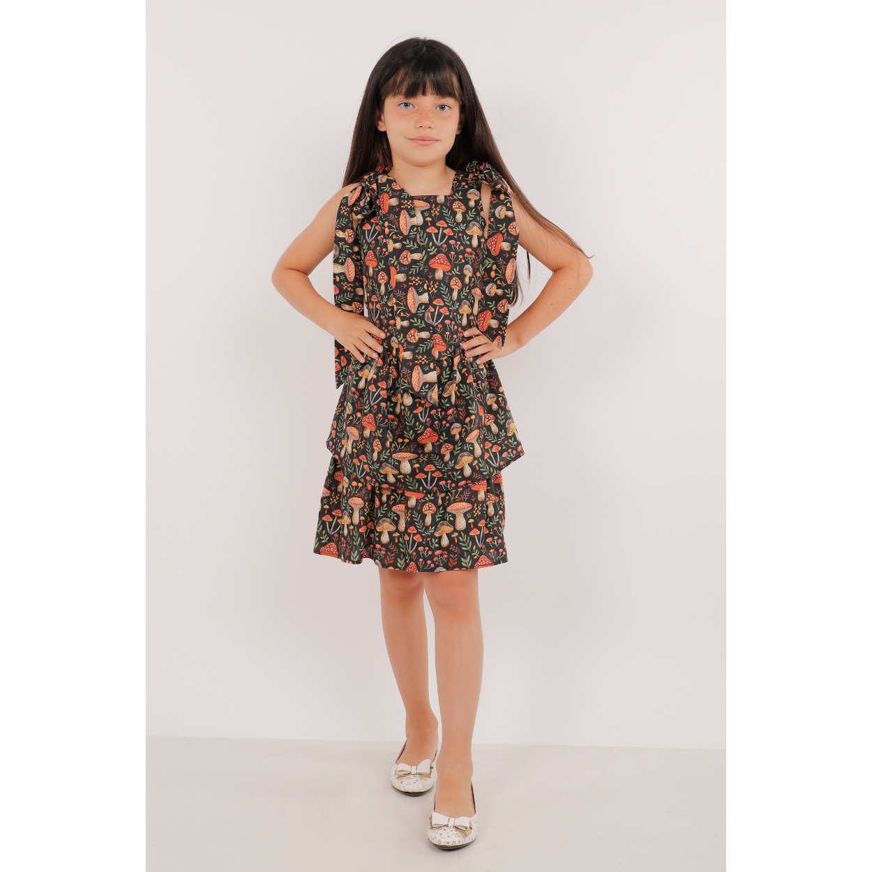 Vestido Expansible con Lacitos en Hombro-3