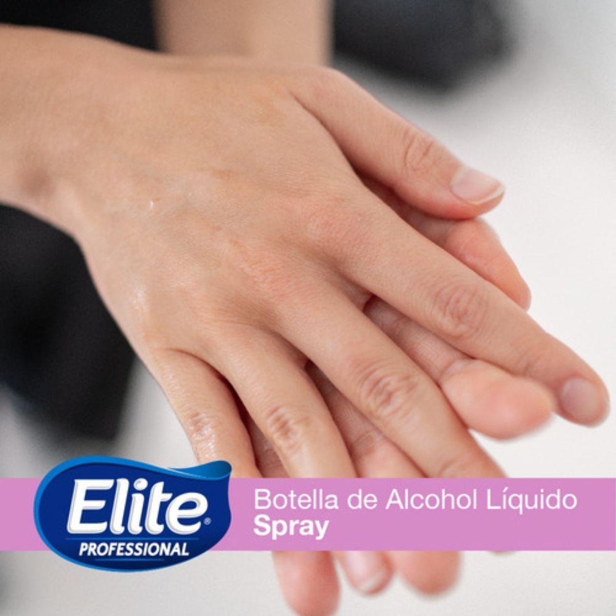 12 Botellas De Alcohol Spray 1 Lt Elite Professional -4