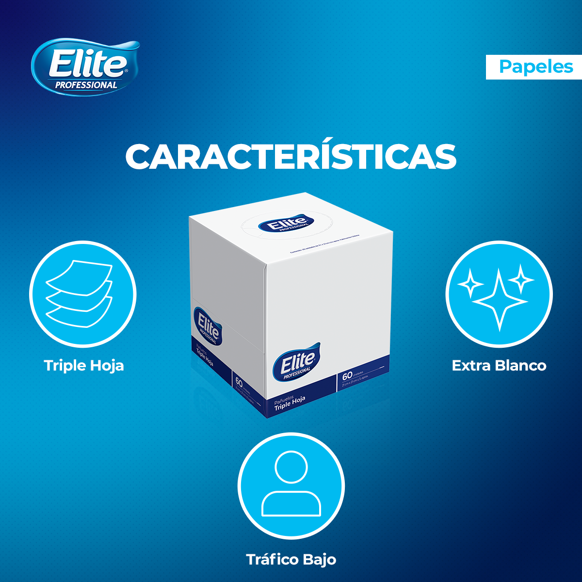 Pañuelo Facial Triple Hoja 60 Un Elite Professional-1