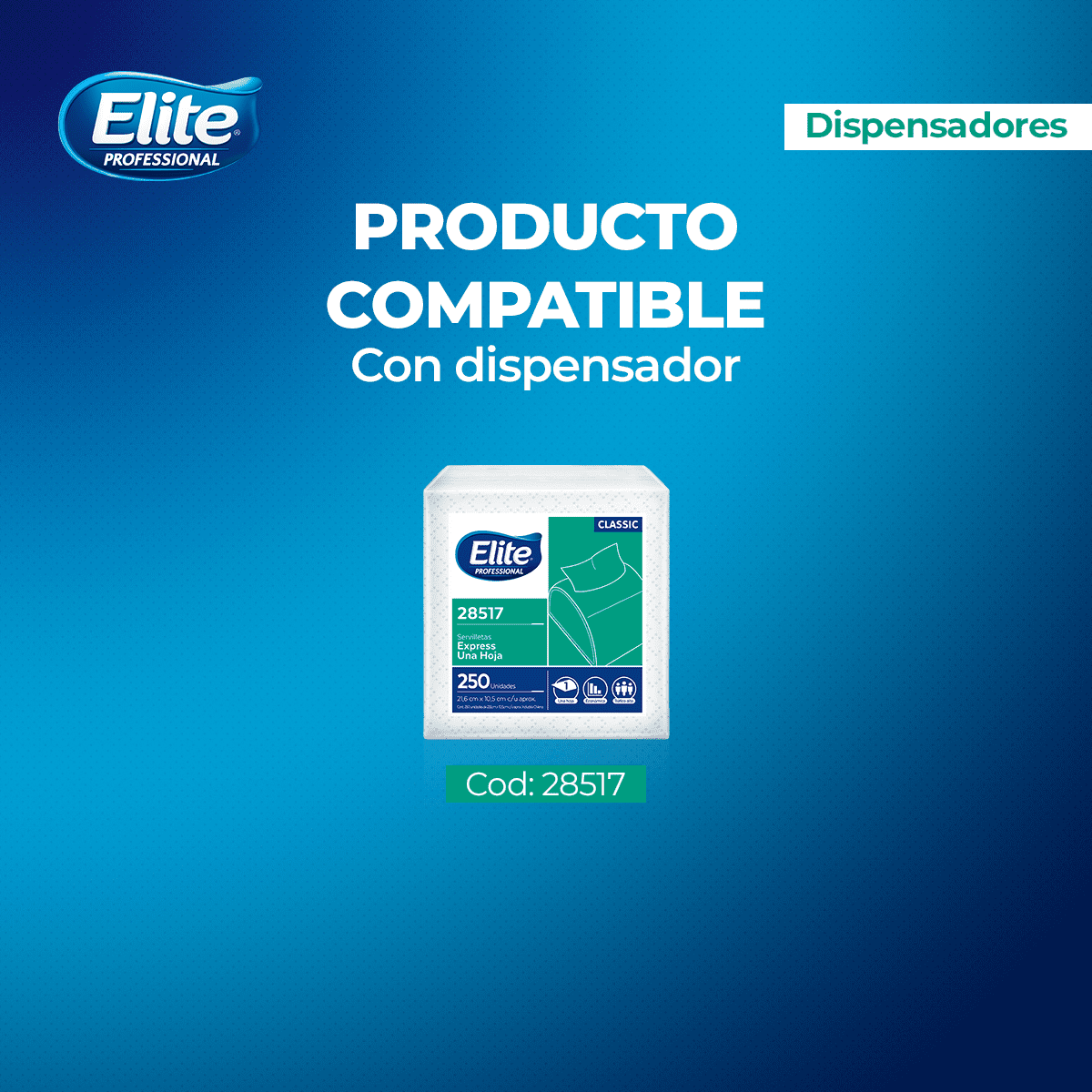 Servilletero Express Blanco Elite Professional-2