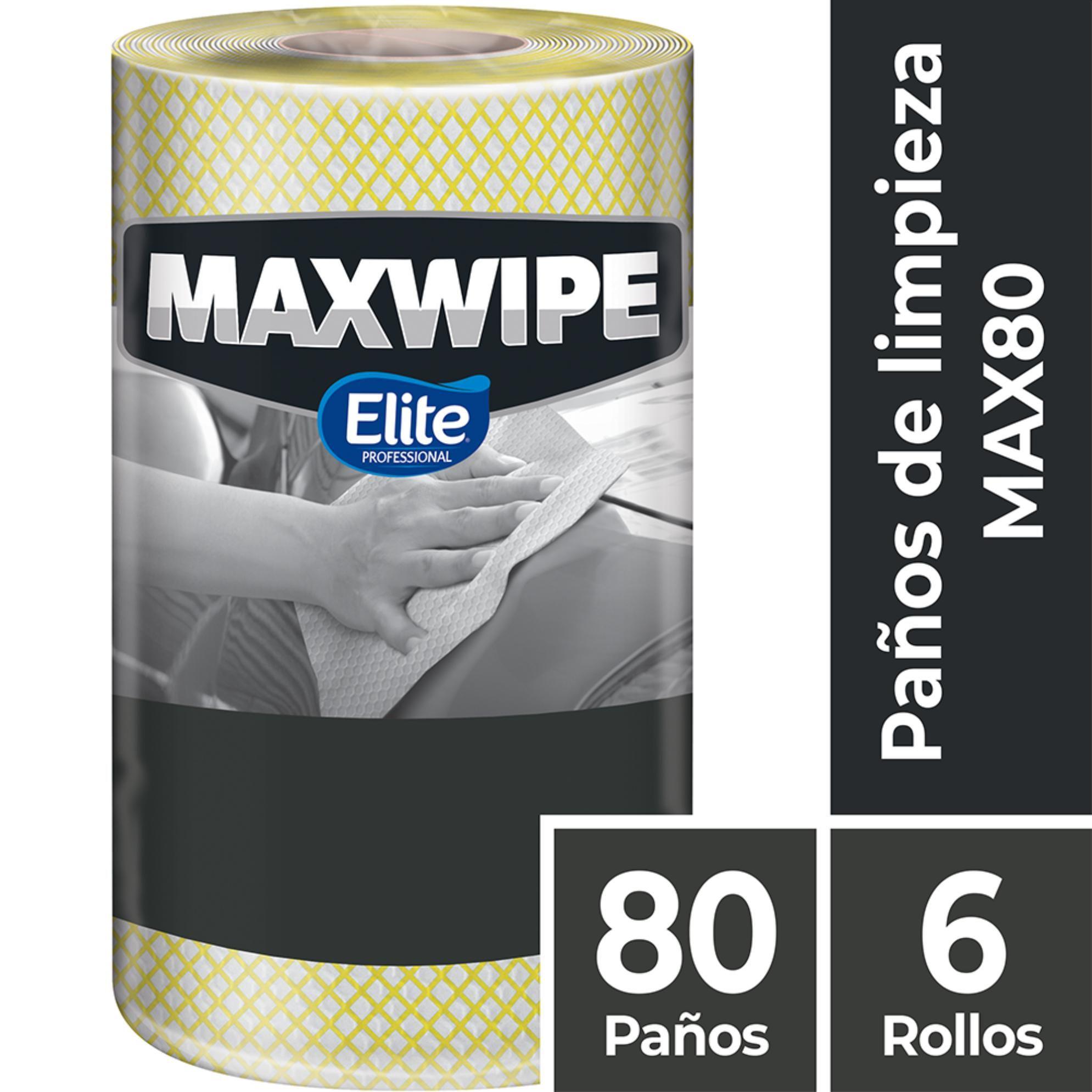 Paños de Limpieza Max80 Amarillo Rollo 80 Paños Maxwipe-1