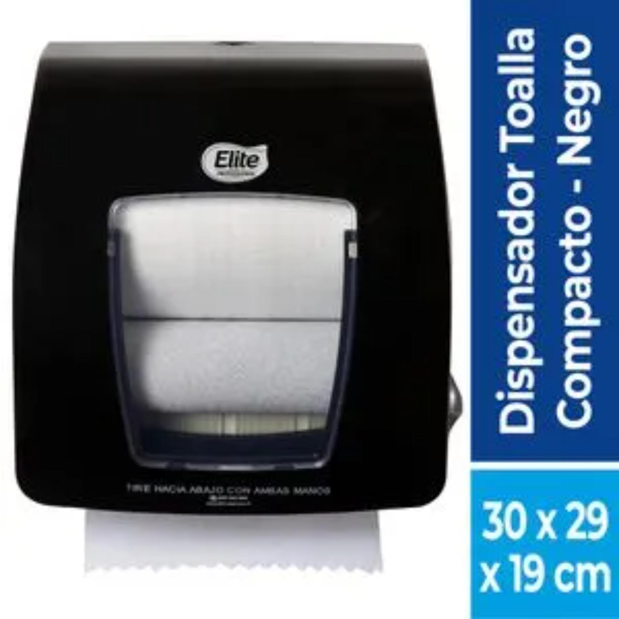 Dispensador Toalla Autocorte Compacto Negro Elite Pro-0