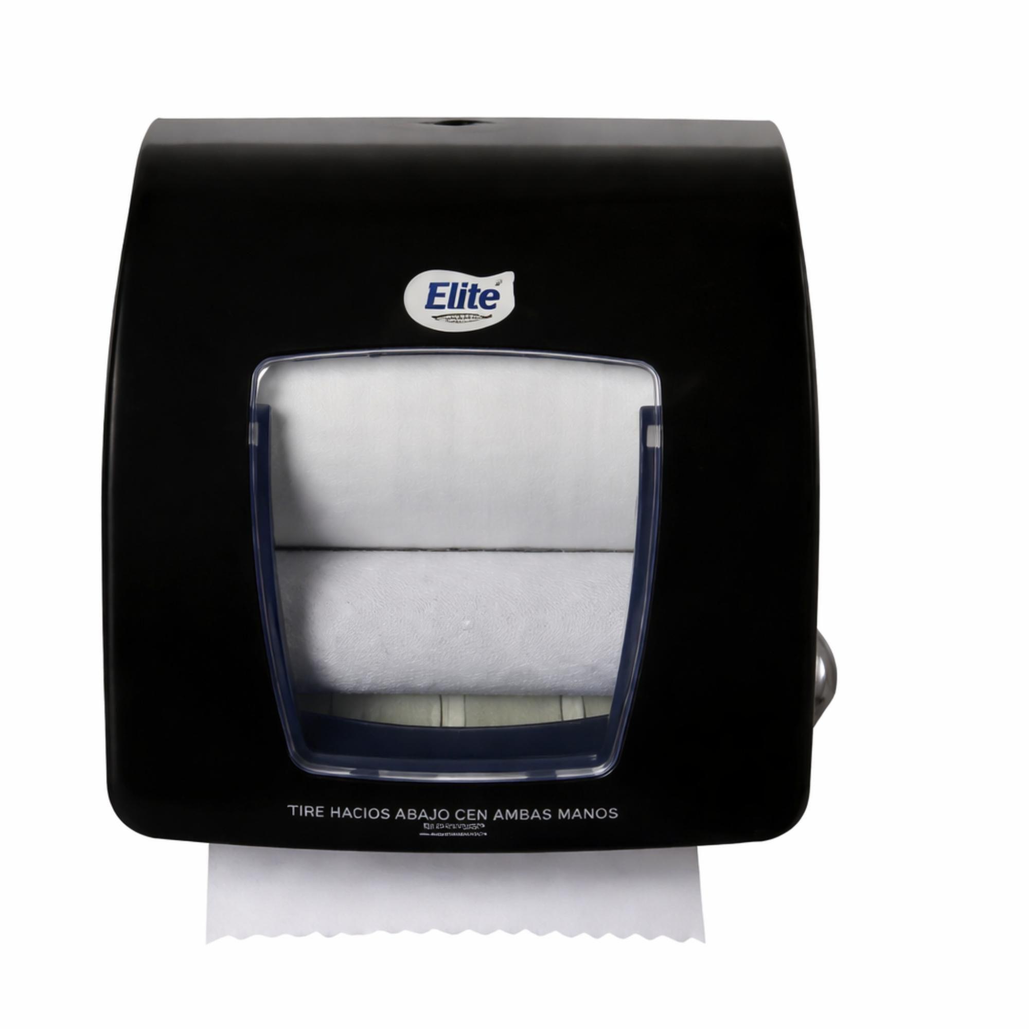 Dispensador Toalla Autocorte Compacto Negro Elite Pro-1