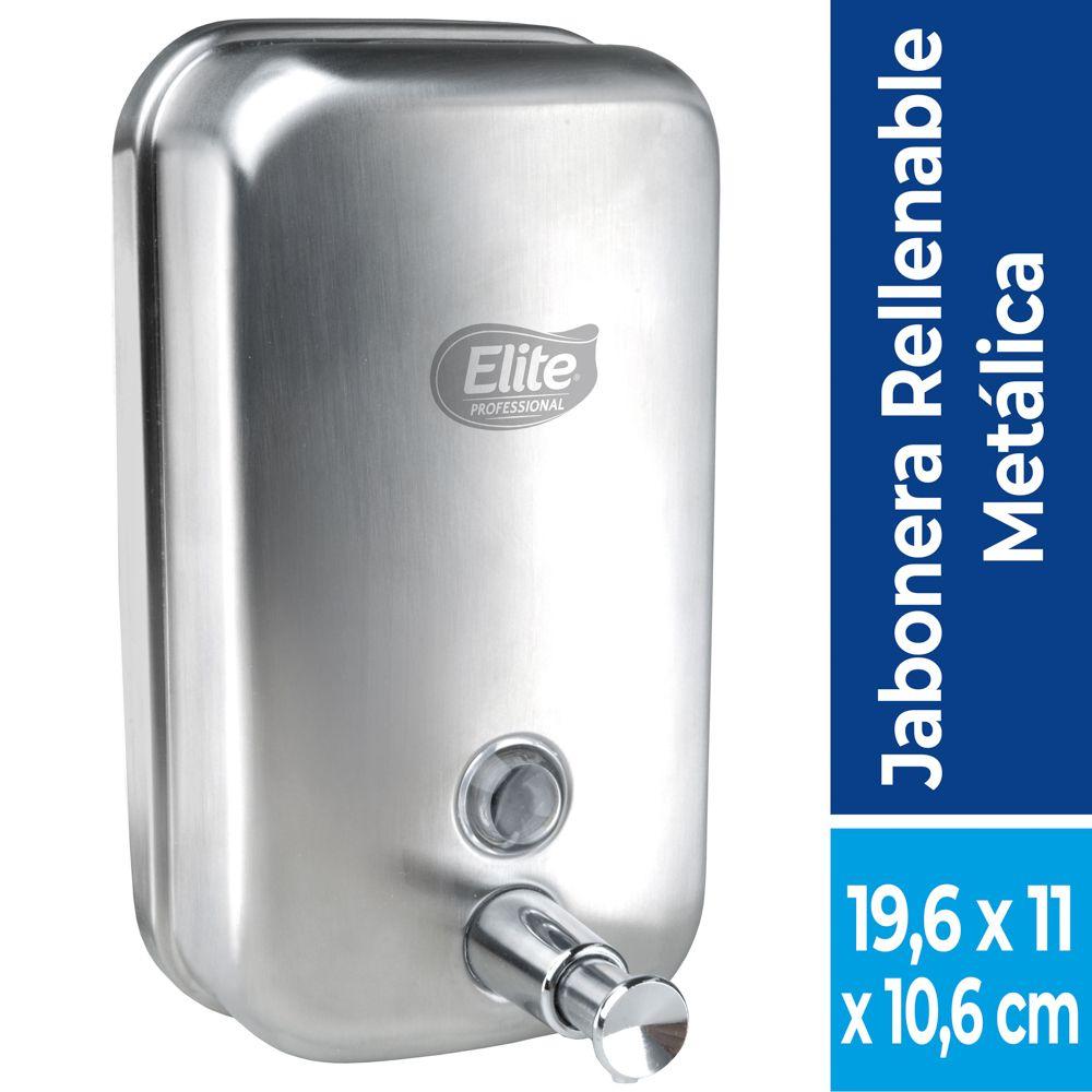 Dispensador De Jabón Rellenable Acero Inox Un Elite Pro-0