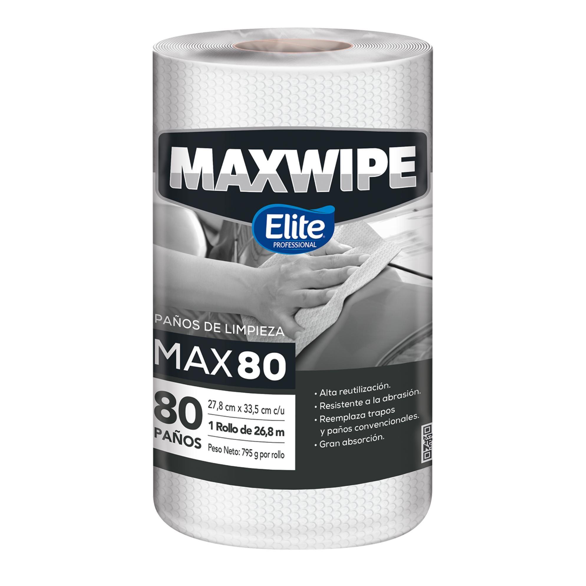 Paños de Limpieza Max80 Blanco Rollo 80 Paños Maxwipe-0