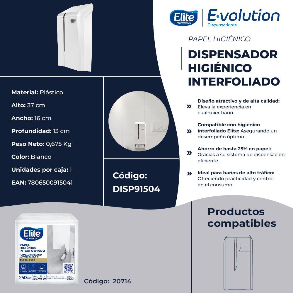 Dispensador Higiénico Interfoliado Evolution Blanco 1-2