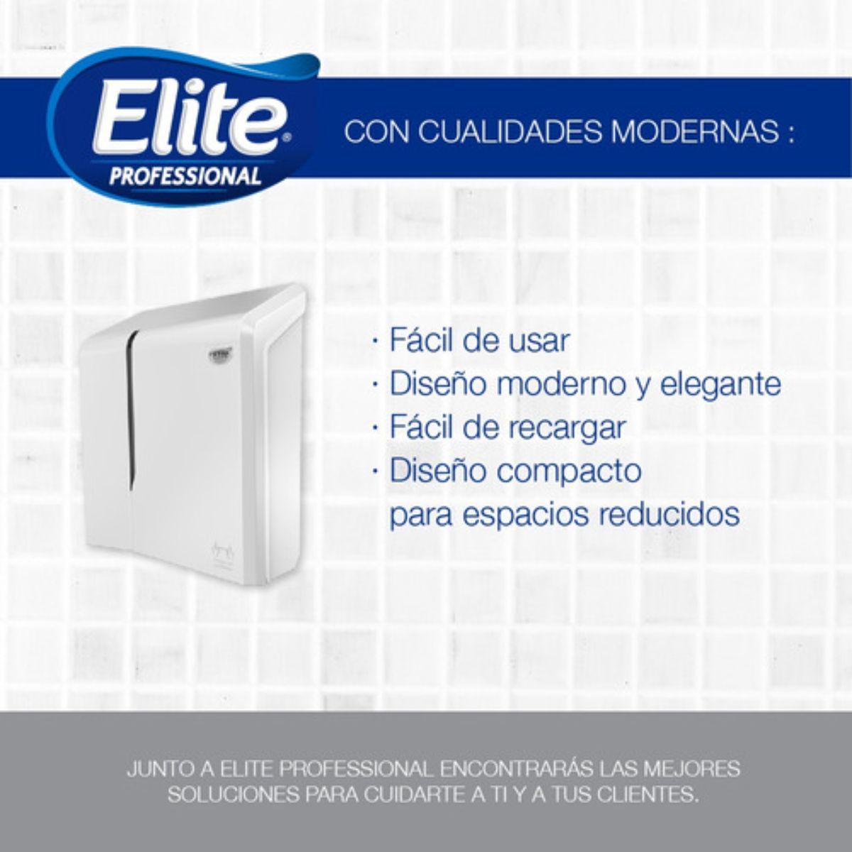 Dispensador Toalla Doblada  Blanco Elite Professional-3