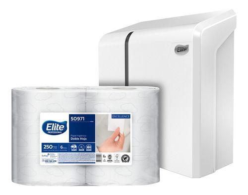 Dispensador Higiénico + 6 Recargas Doble Hoja 250mts-0