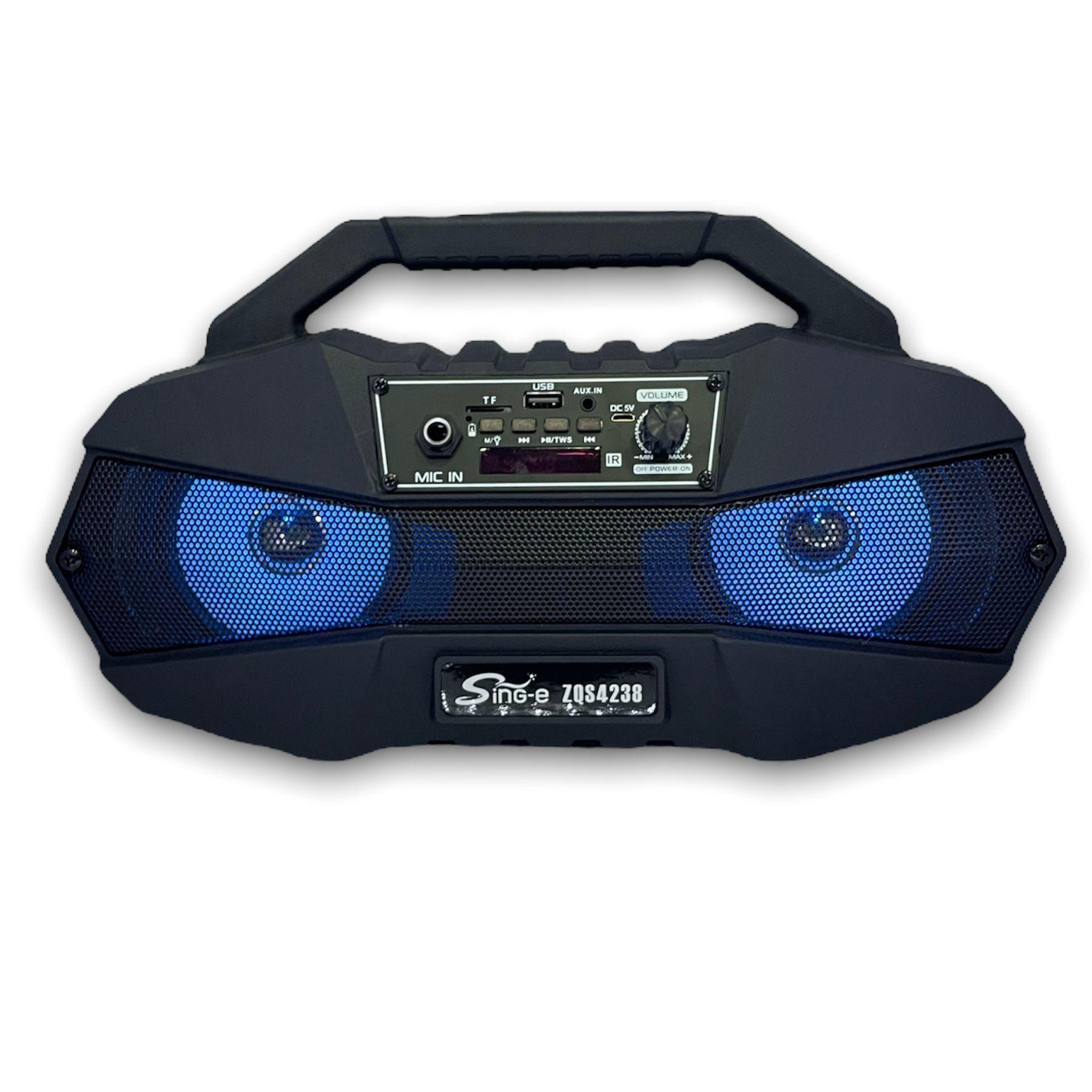 Parlante BT+Luces LED+Microfono+Control ZQS4238-0