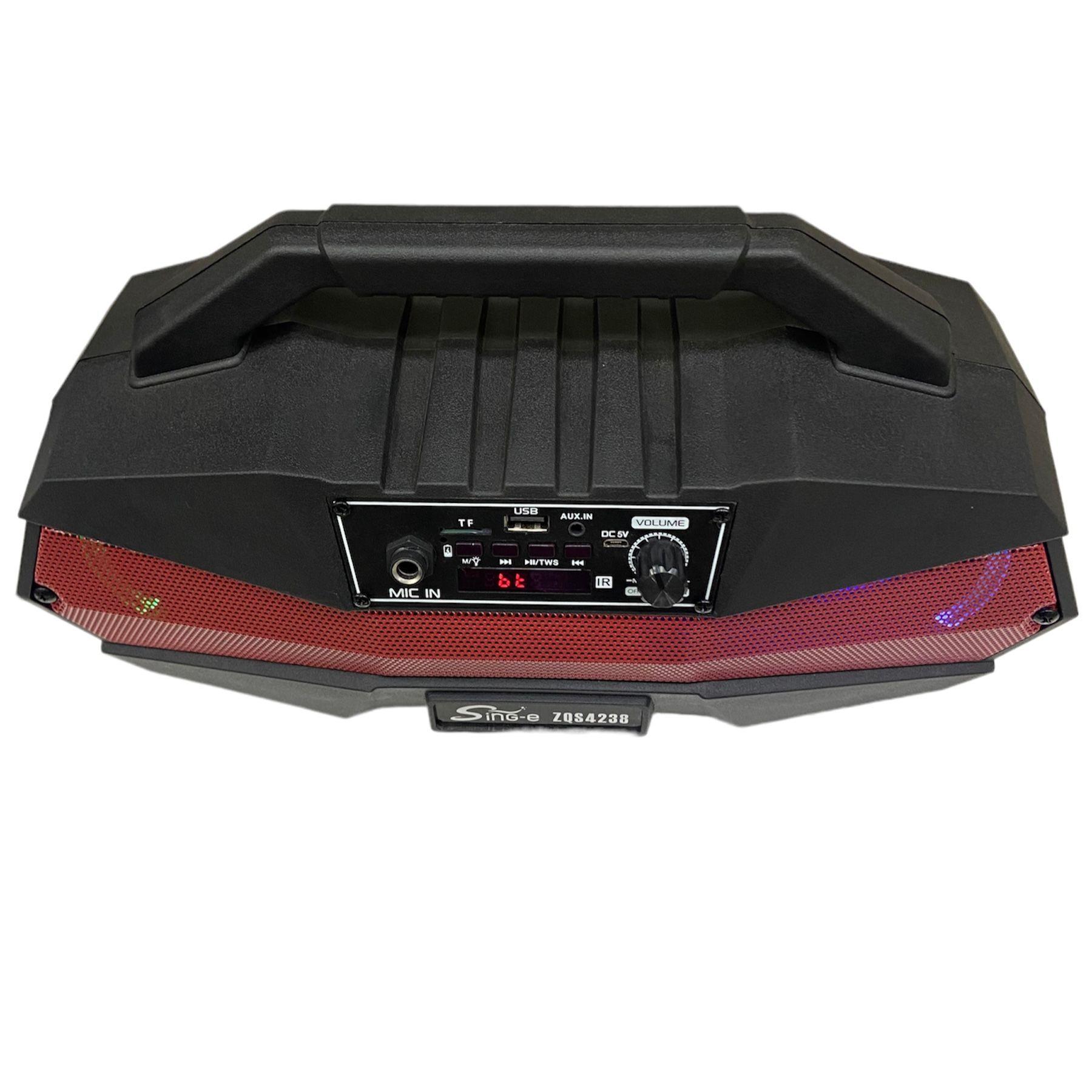 Parlante BT+Luces LED+Microfono+Control ZQS4238-4