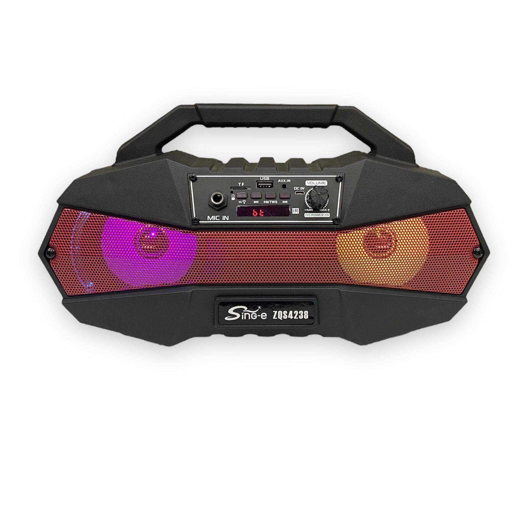 Parlante BT+Luces LED+Microfono+Control ZQS4238-1