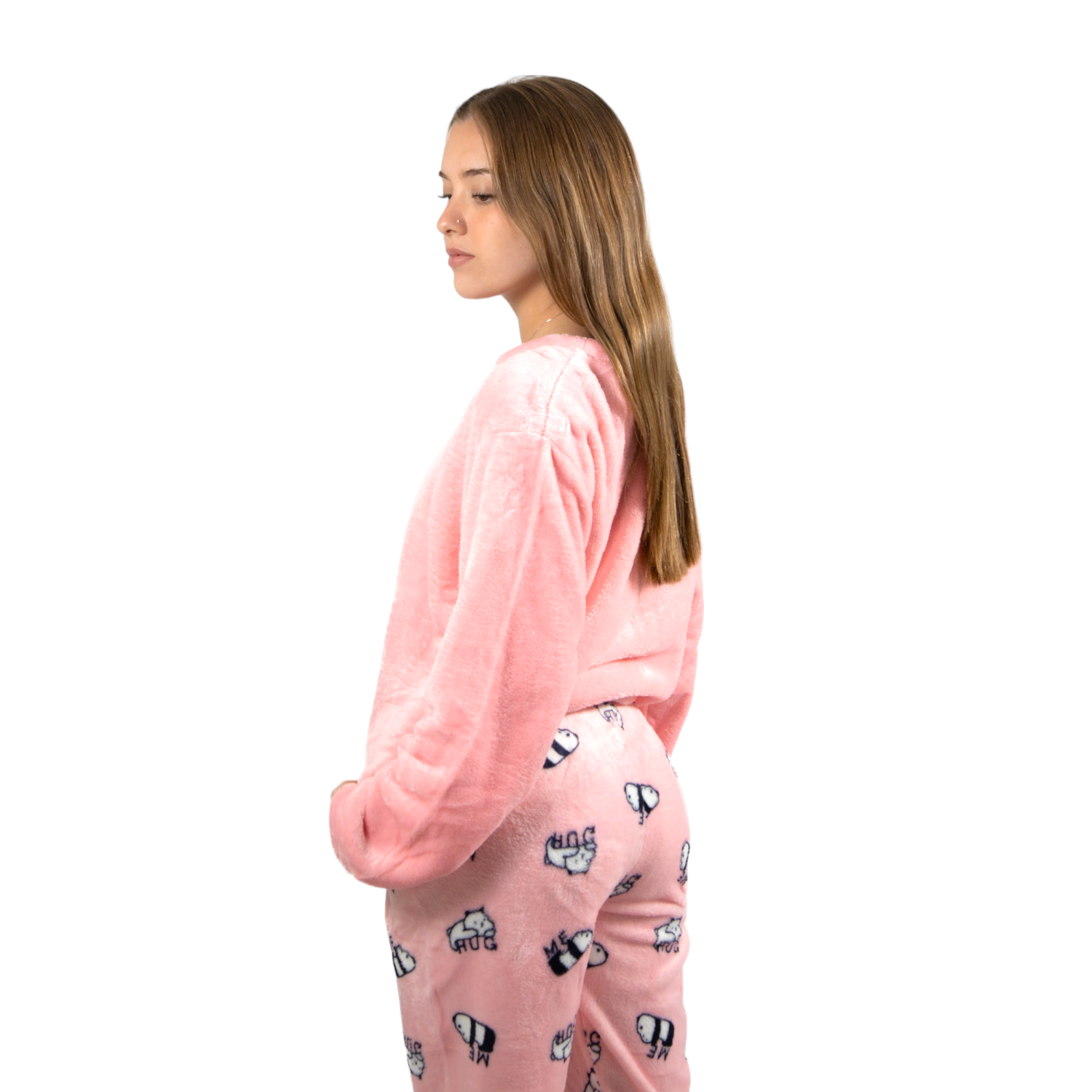 Pijama Polar SuaveMujer Diseño Par Ositos-2