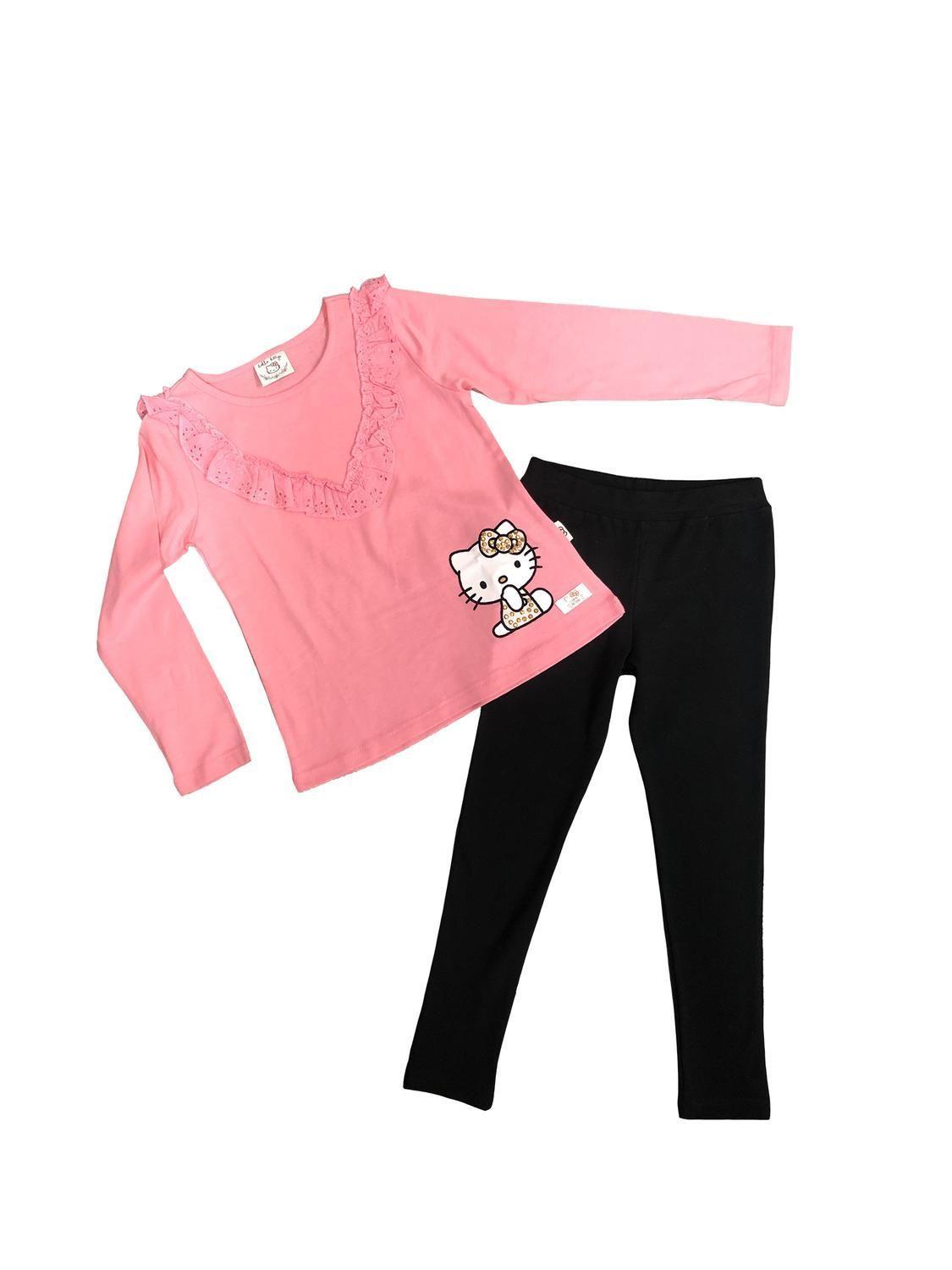 Conjunto Niña Polera y Calza Estampado Hello Kitty-0
