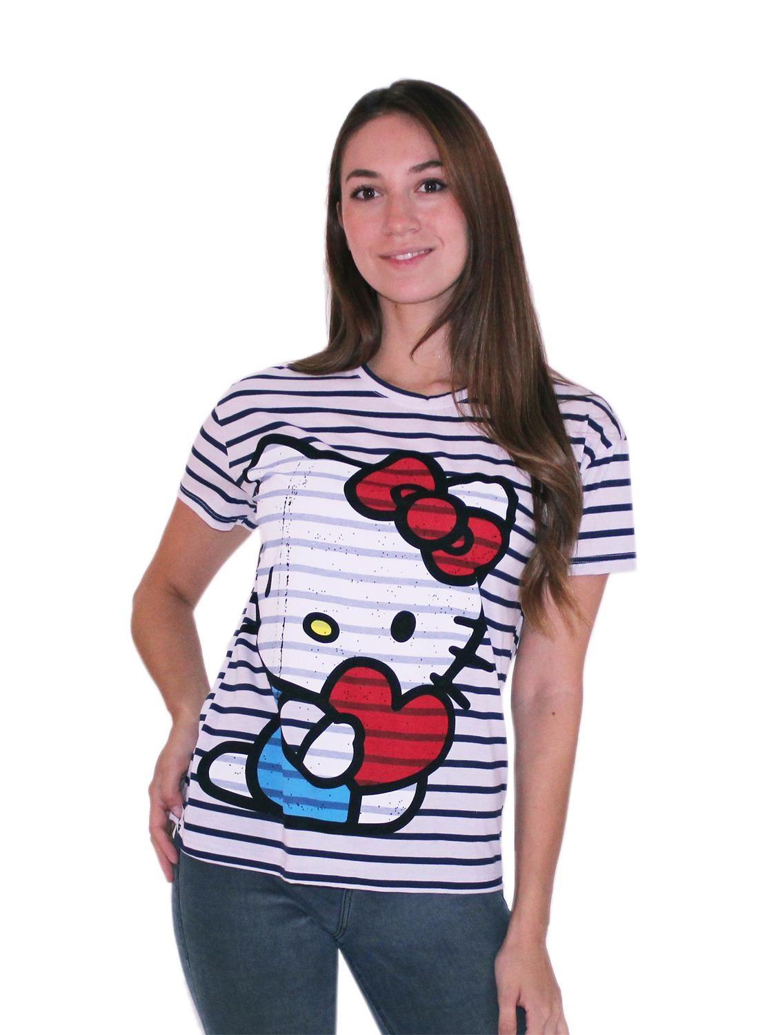 Polera Mujer Algodón Estampado Hello Kitty-1