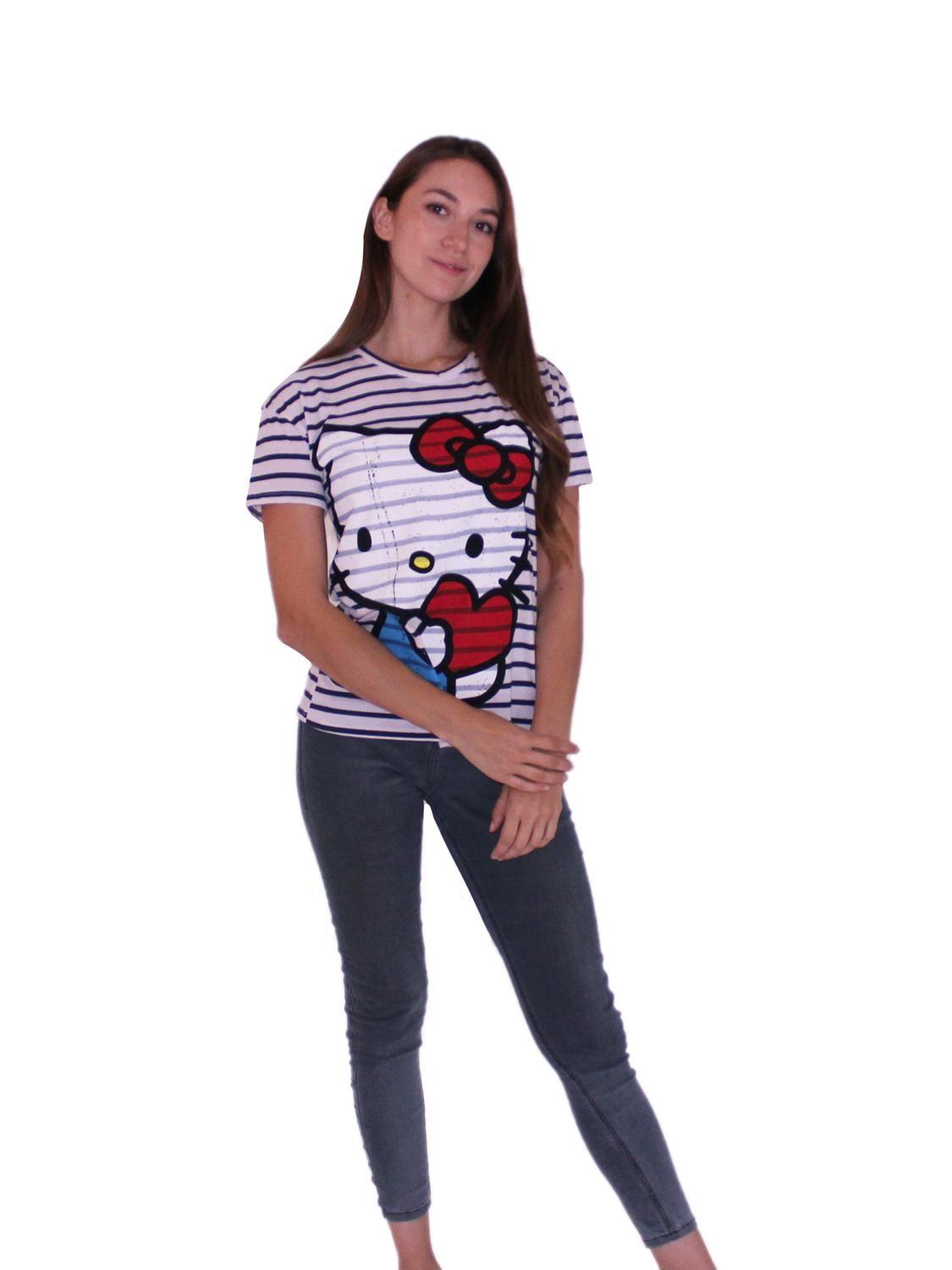 Polera Mujer Algodón Estampado Hello Kitty-0