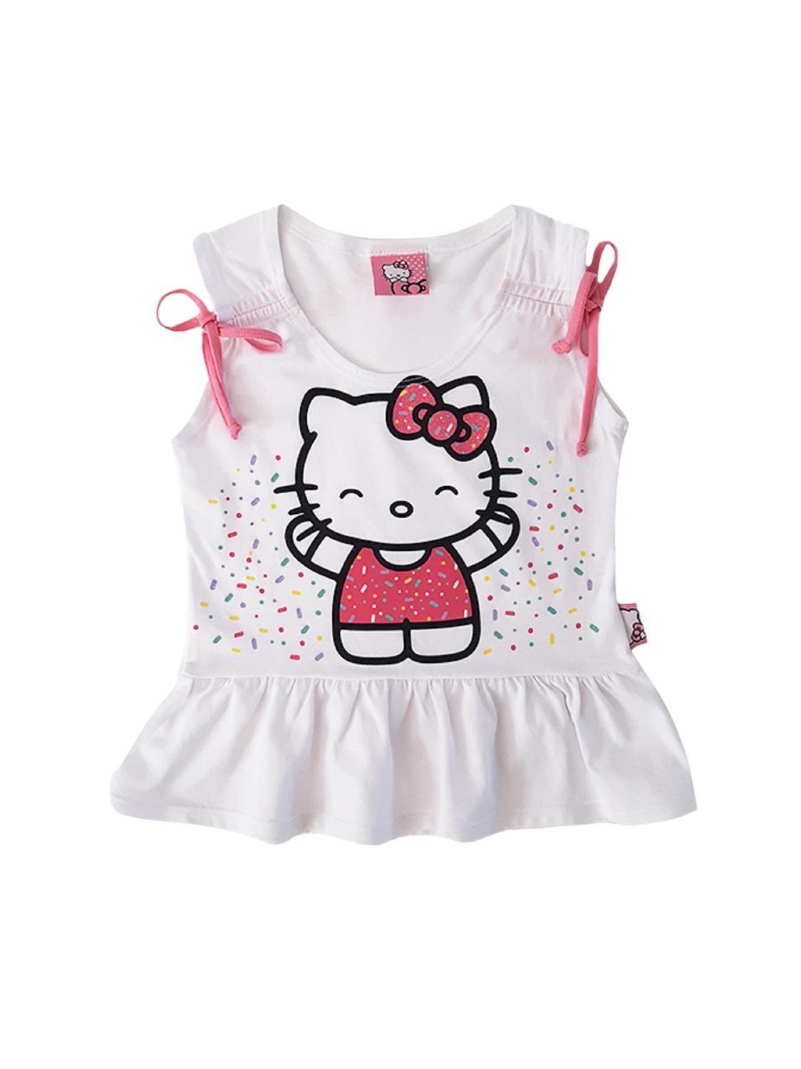 Mini Vestido Niña Algodón Estampado Hello Kitty-0