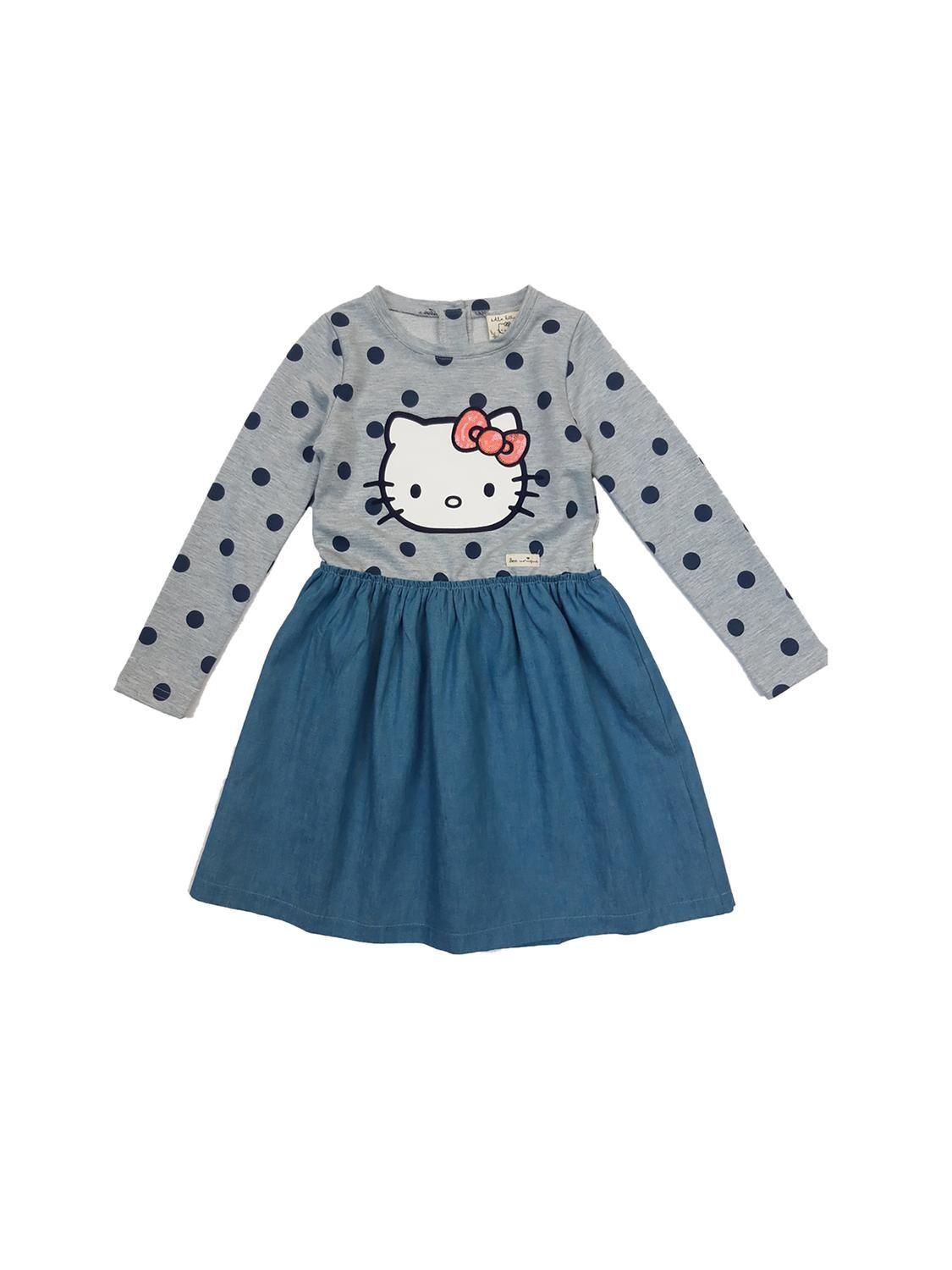 Vestido Niña Algodón Estampado Hello Kitty-0