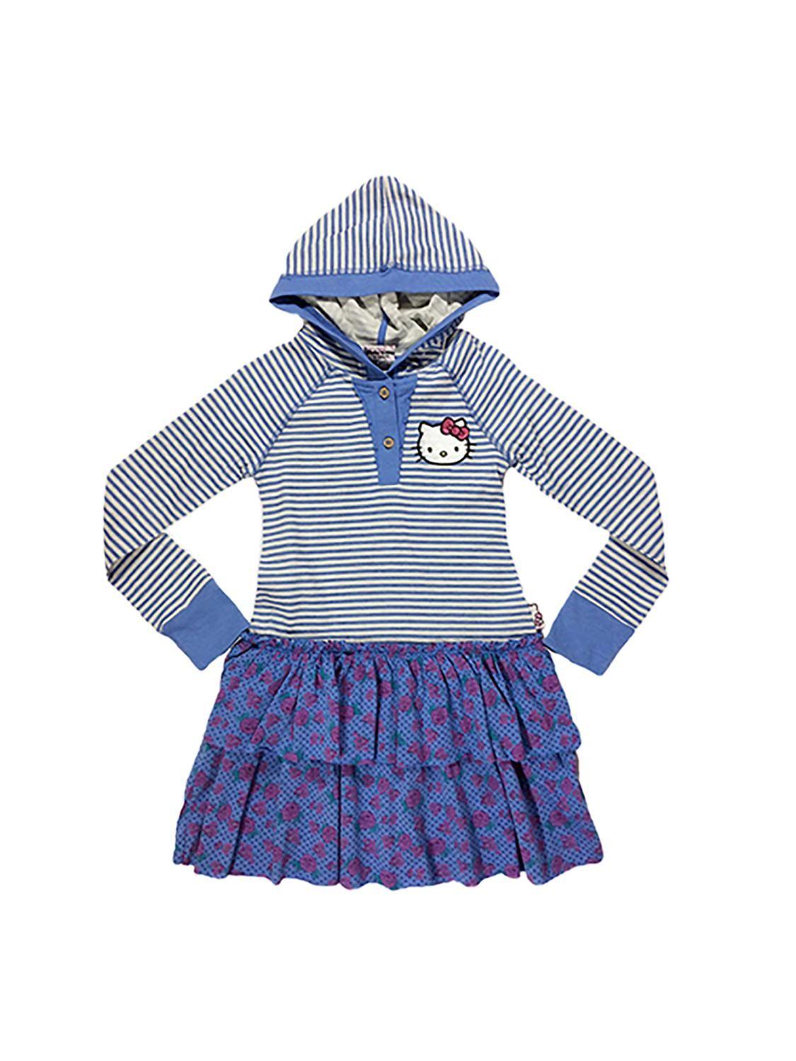 Vestido Algodón Niña Con Capucha Bordado Hello Kitty-0