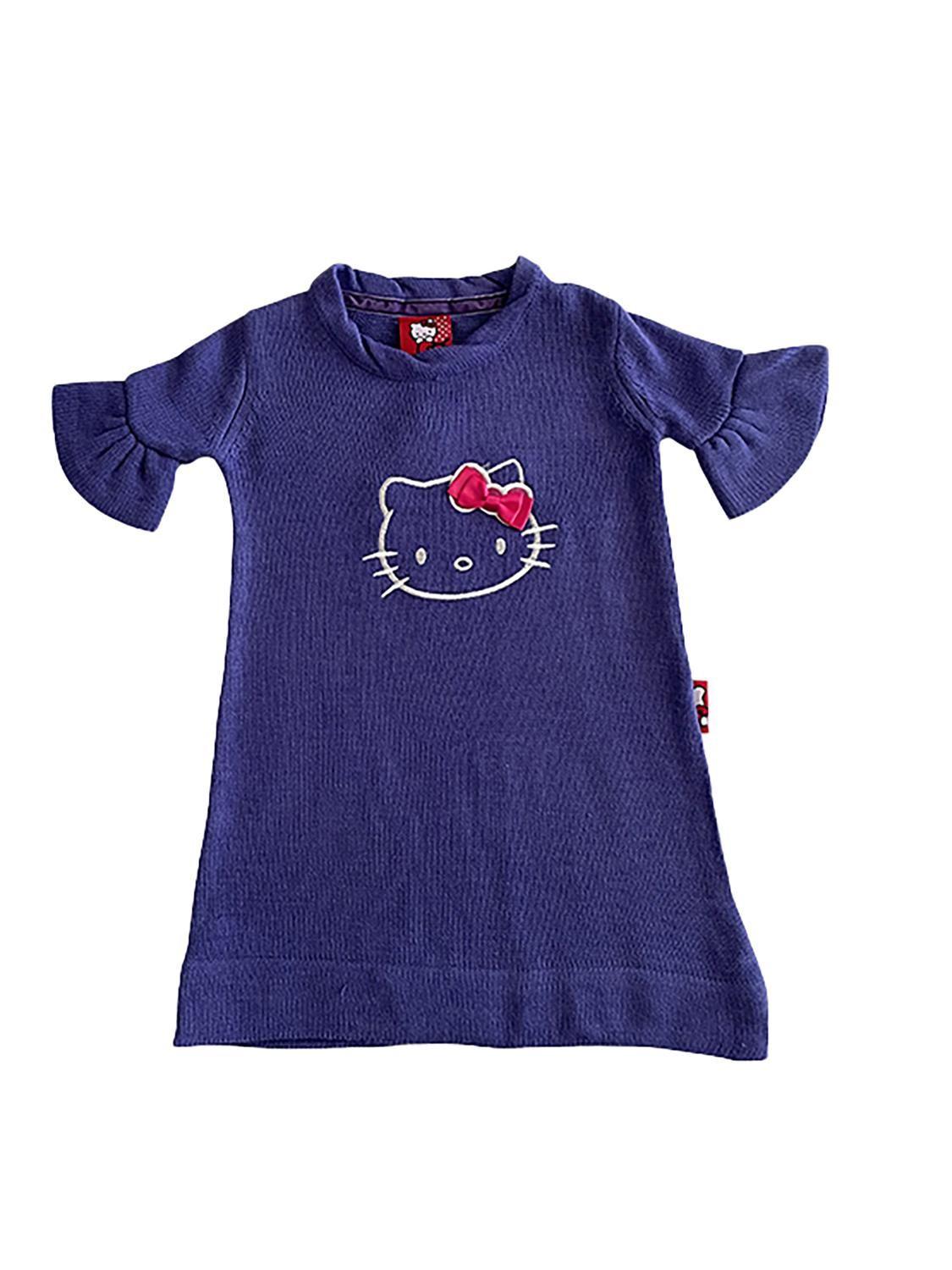 Vestido Tejido Niña Bordado Hello Kitty-0