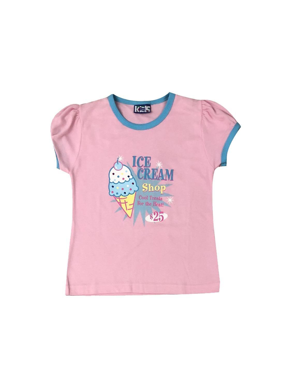 Pijama Niña Algodón Estampado Ice Cream Rosa-1