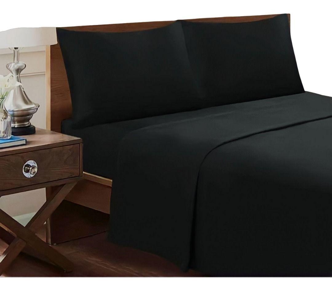 Juego De Sabanas King 144 Hilos Negro-0