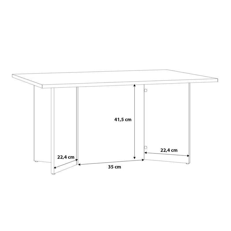 Mesa de Centro Minimalista con Espacios de Almacenamiento 4-4