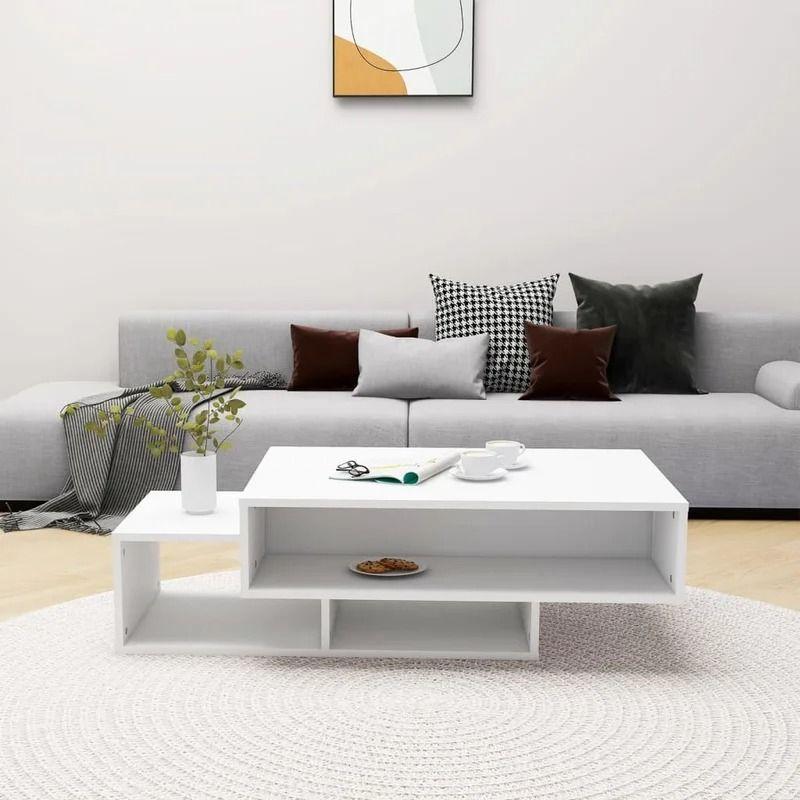 Mesa de Centro Minimalista con Espacios de Almacenamiento 6-2